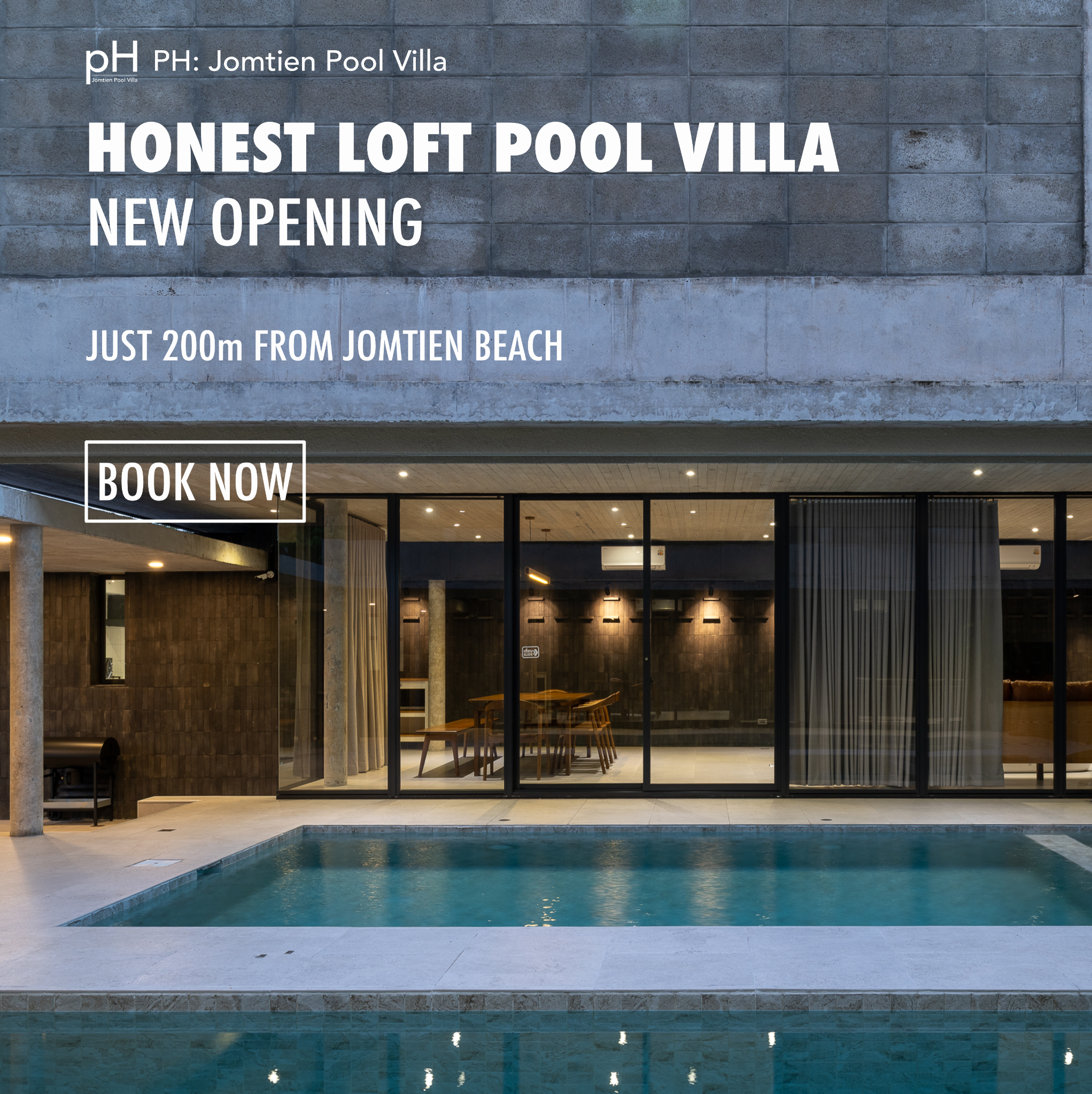 PH: Jomtien Pool Villa Facebook ad: Book now!
