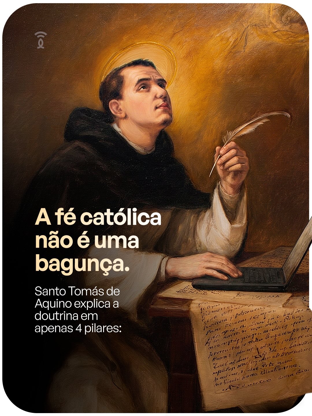 Peregrino App Facebook ad: Para Santo Tomás, a doutrina é o conhecimento…