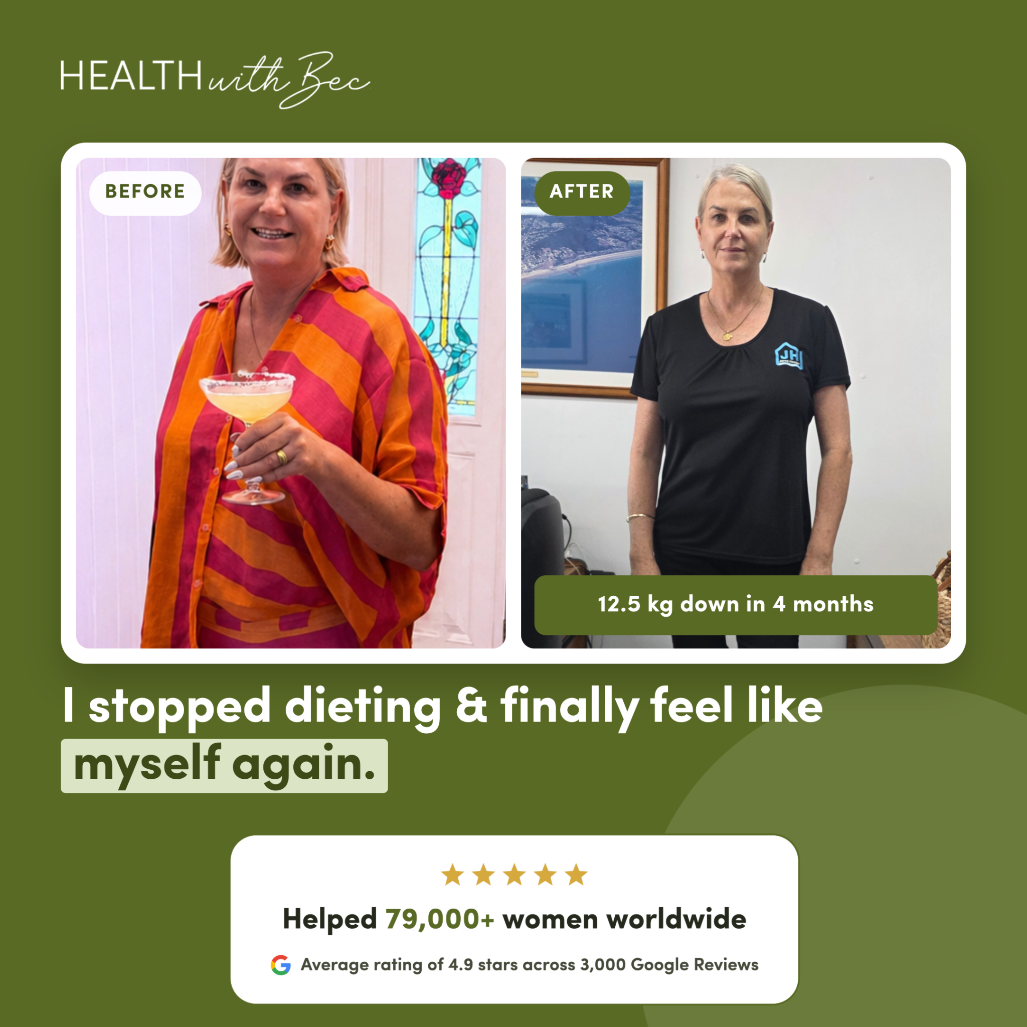 Health With Bec Facebook ad