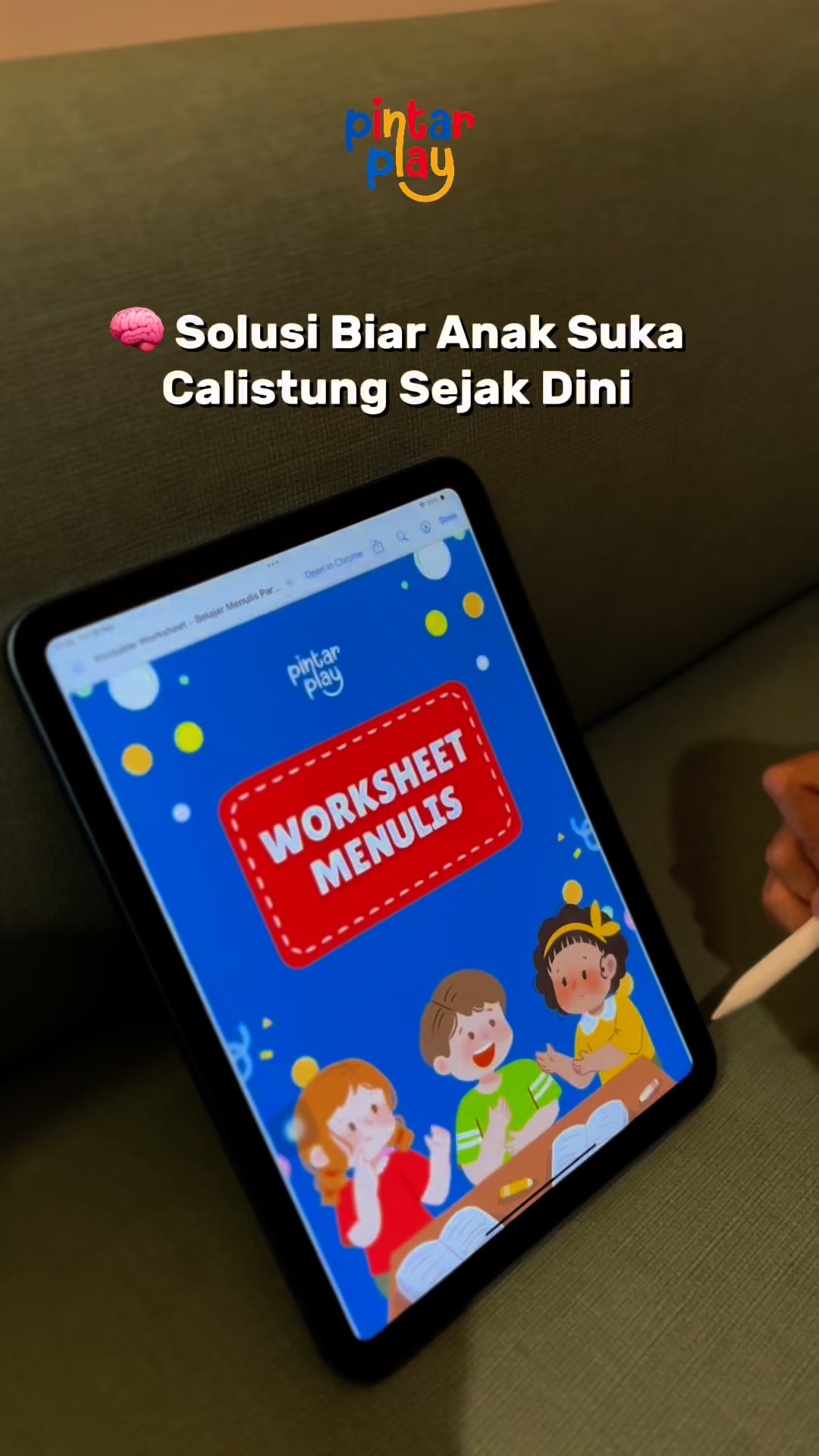 PintarPlay Facebook ad: Jangan Telat Stimulasi Calistung Anak