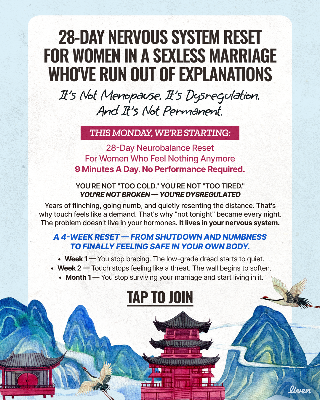Liven: Self-Discovery Community Facebook ad
