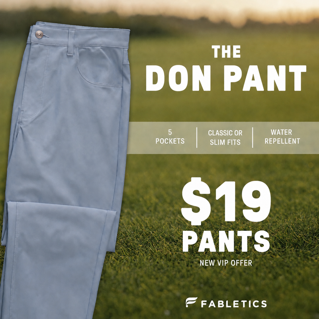 Fabletics Men Facebook ad: NEW DROPS.