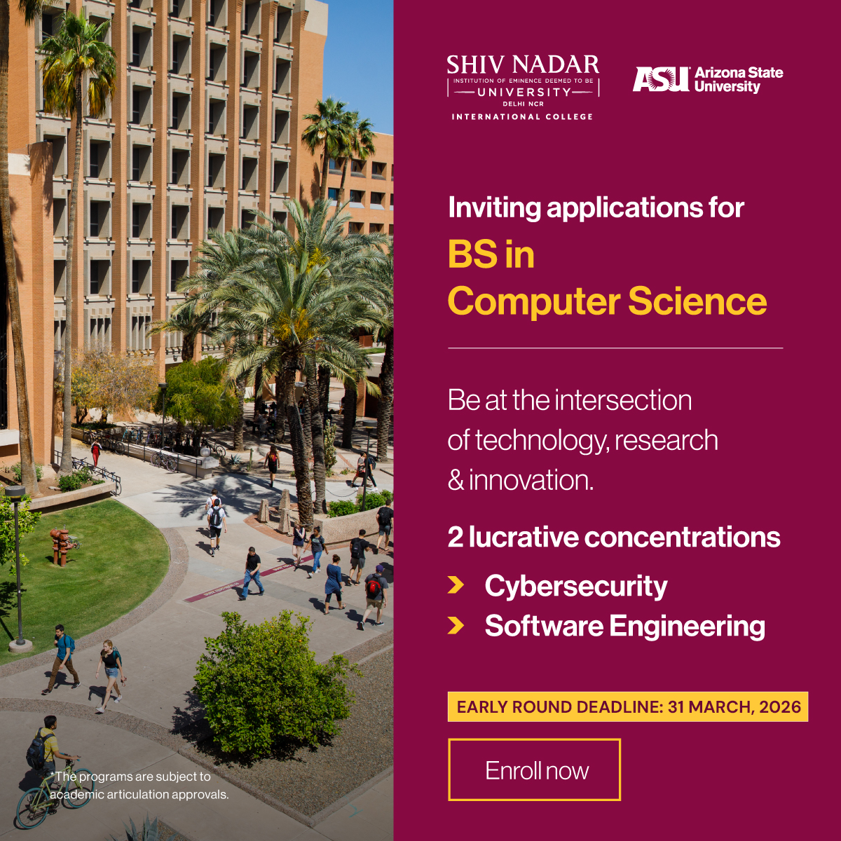 Shiv Nadar University Facebook ad