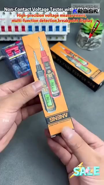 Berlin Shopp Facebook ad: Detector de voltaje seguro y fácil de usar