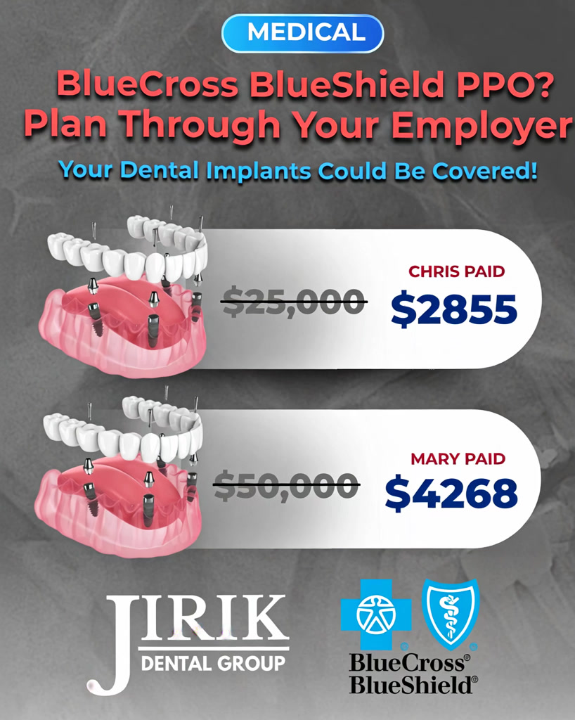 Jirik Dental Group Facebook ad: Check your benefits now!