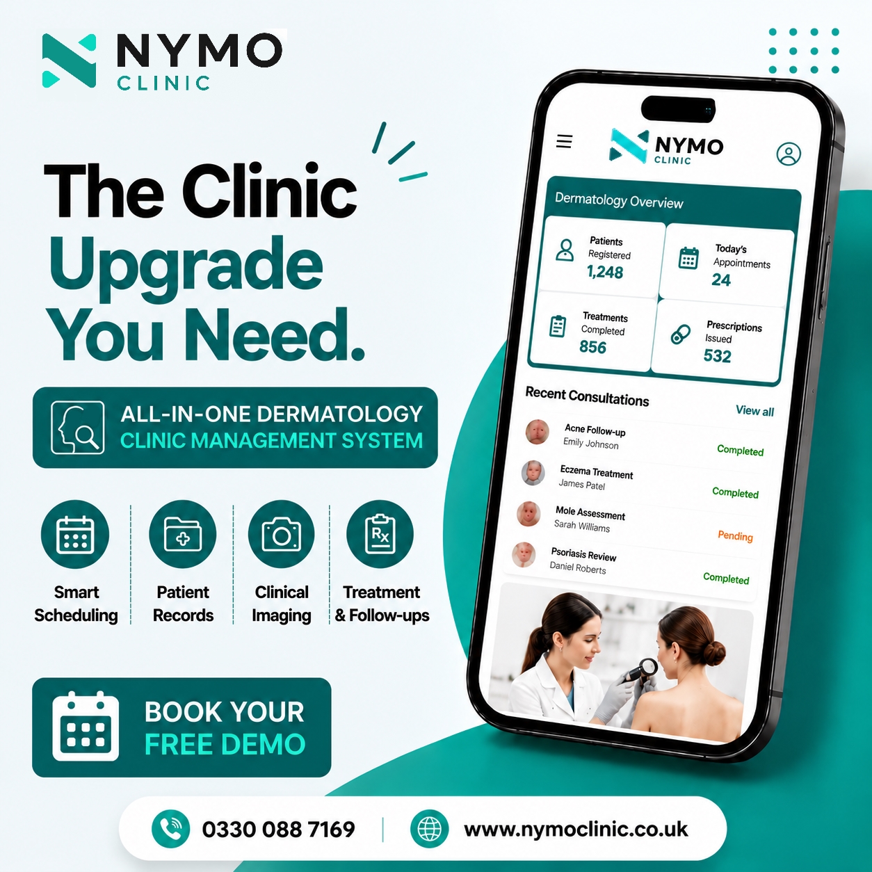 Nymo Clinic Facebook ad: NYMO Clinic brings everything together in one secure…