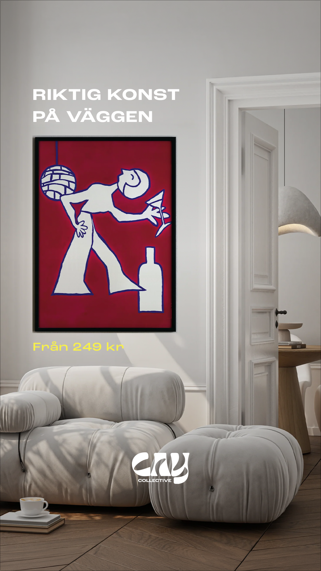 Cay Collective Facebook ad: Shoppa posters med personlighet