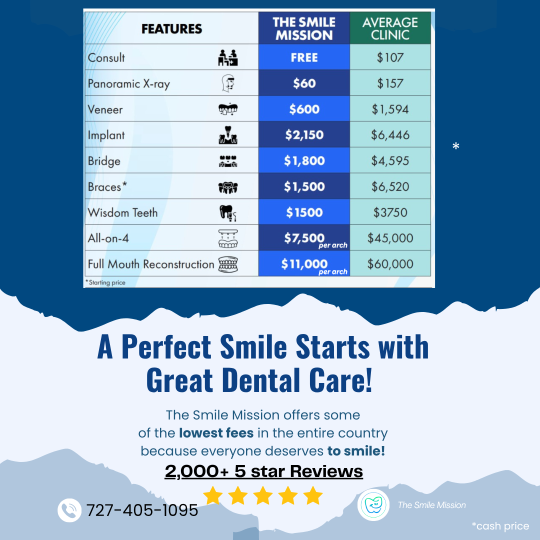 The Smile Mission New Port Richey Facebook ad: Best prices in Florida!