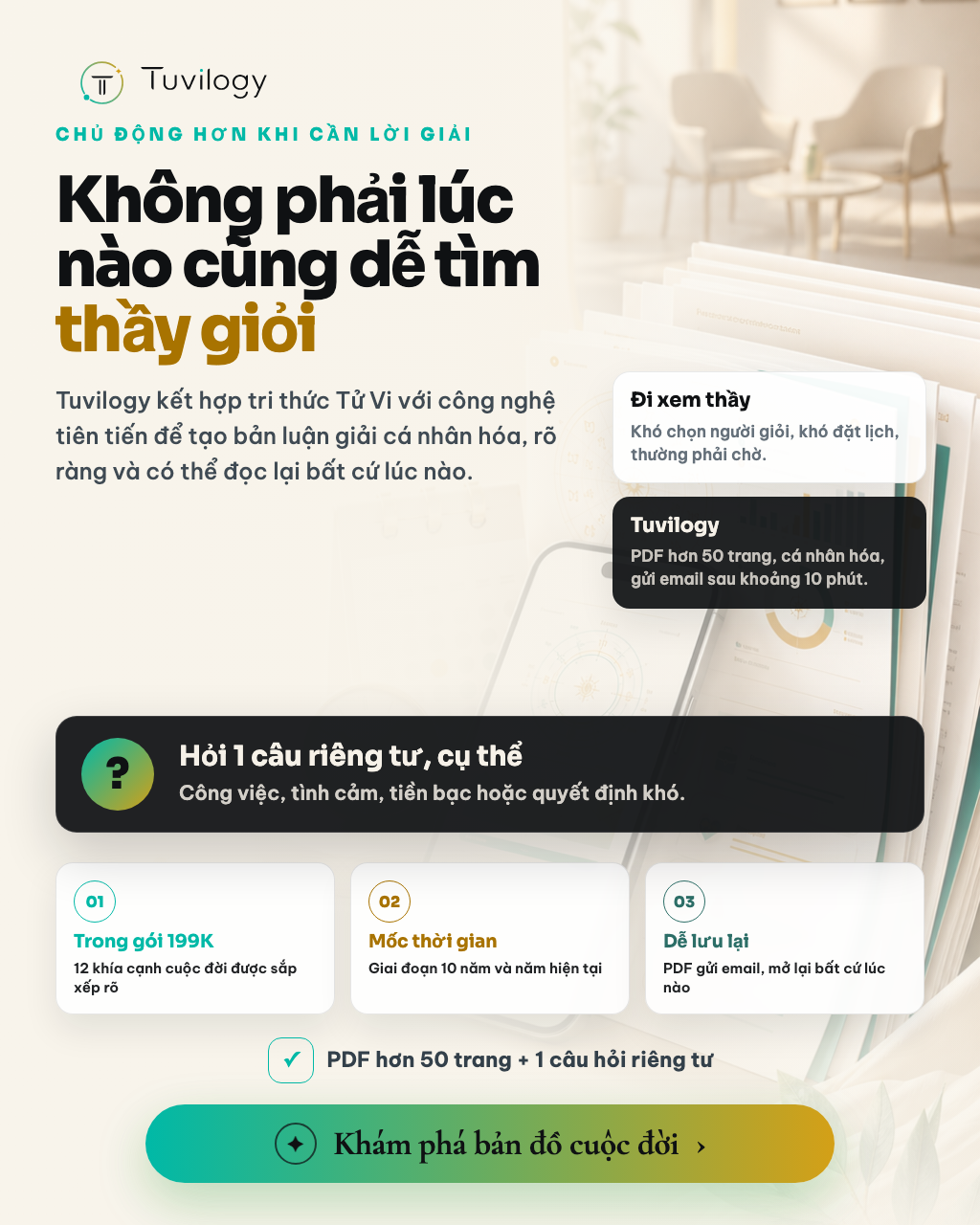 Tuvilogy - Tử Vi Hiện Đại Facebook ad: Luận giải cá nhân hóa, không cần chờ