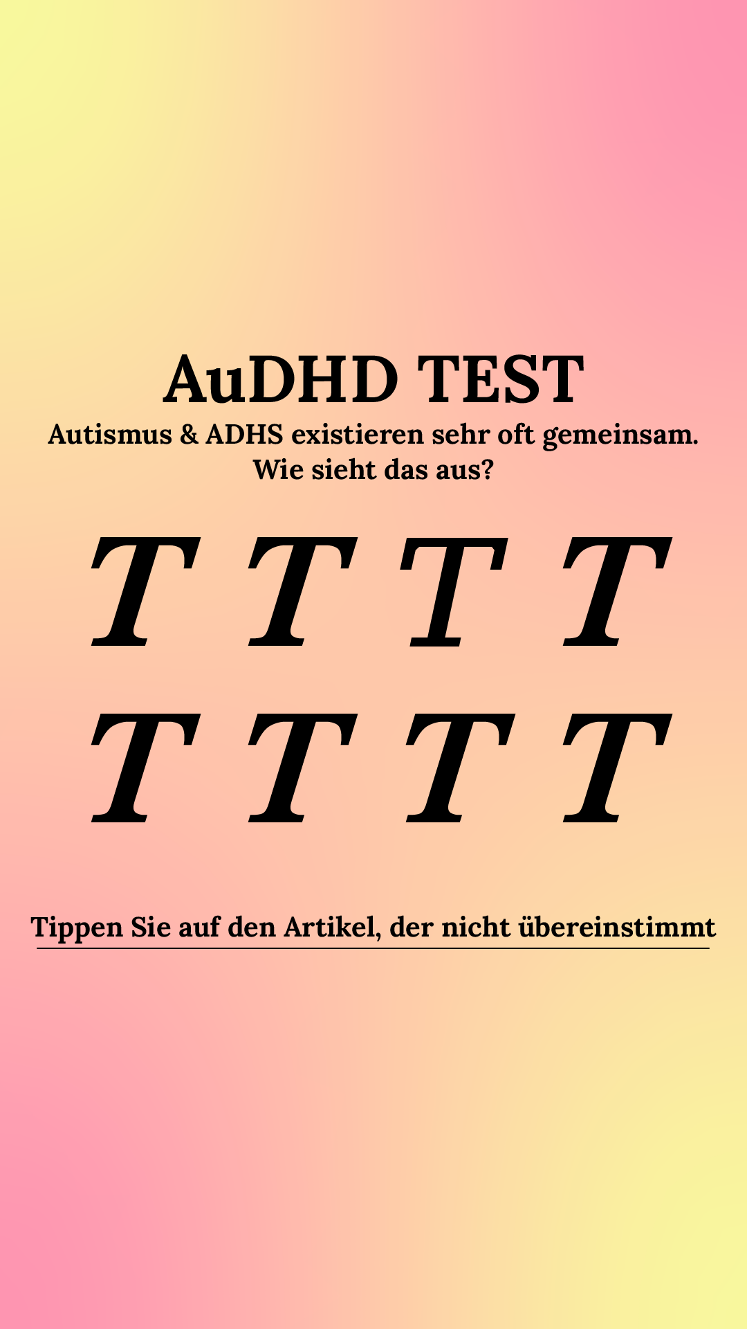 International IQ test Facebook ad