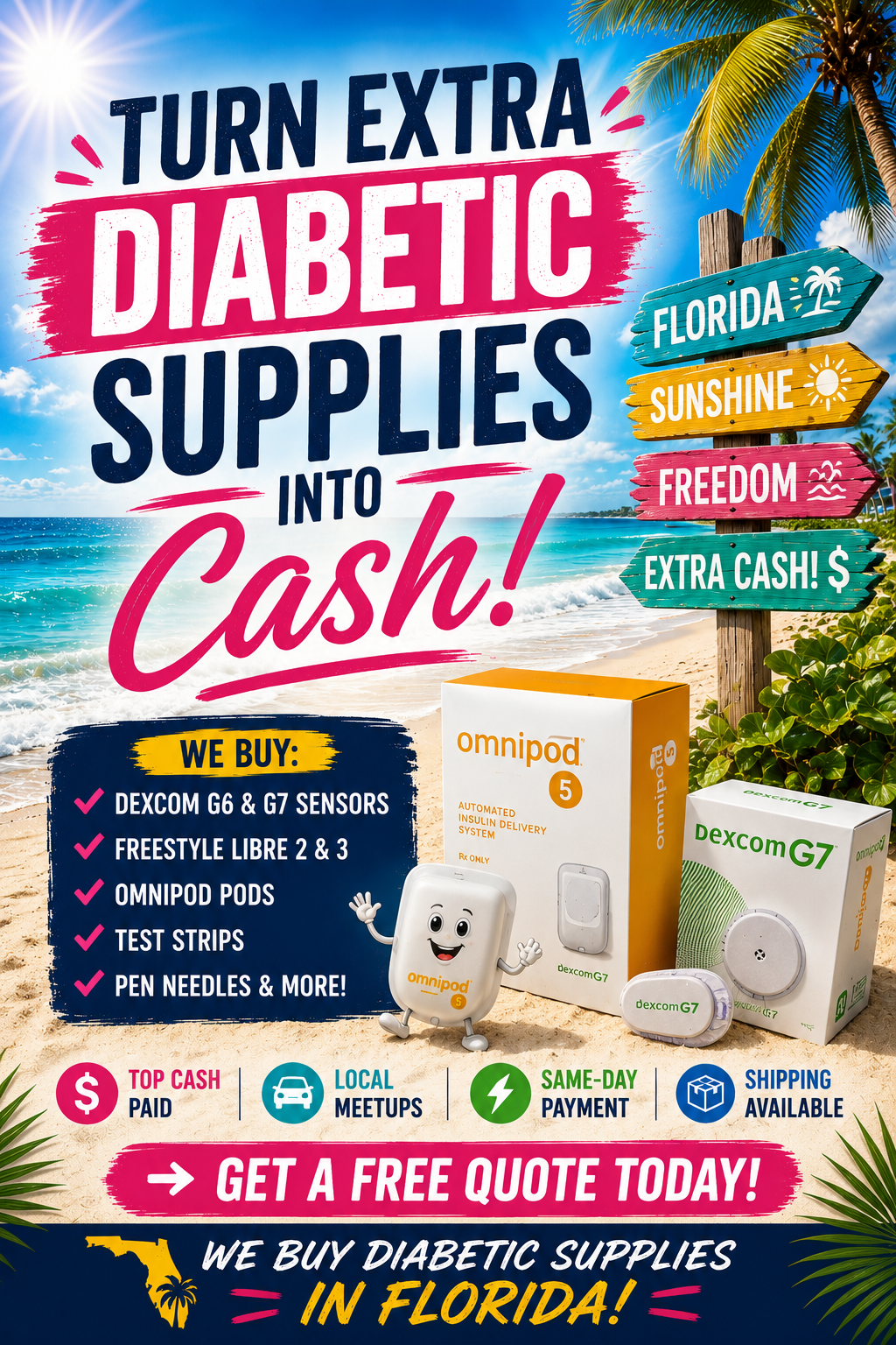 Test Strip Depot- Cash For Diabetic Supplies  Facebook ad