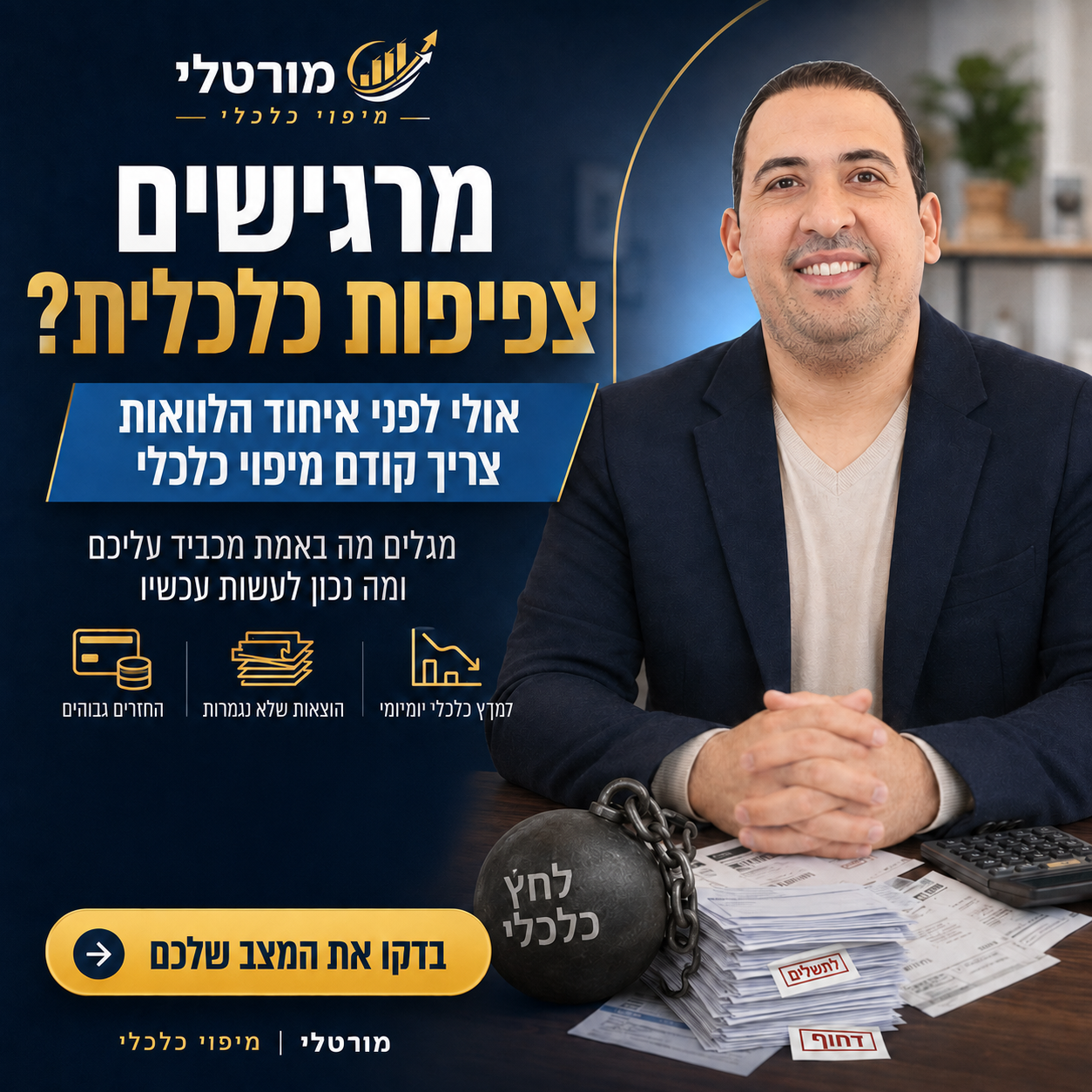 Mortly - ייעוץ משכנתא אחר Facebook ad: מרגישים צפיפות כלכלית?