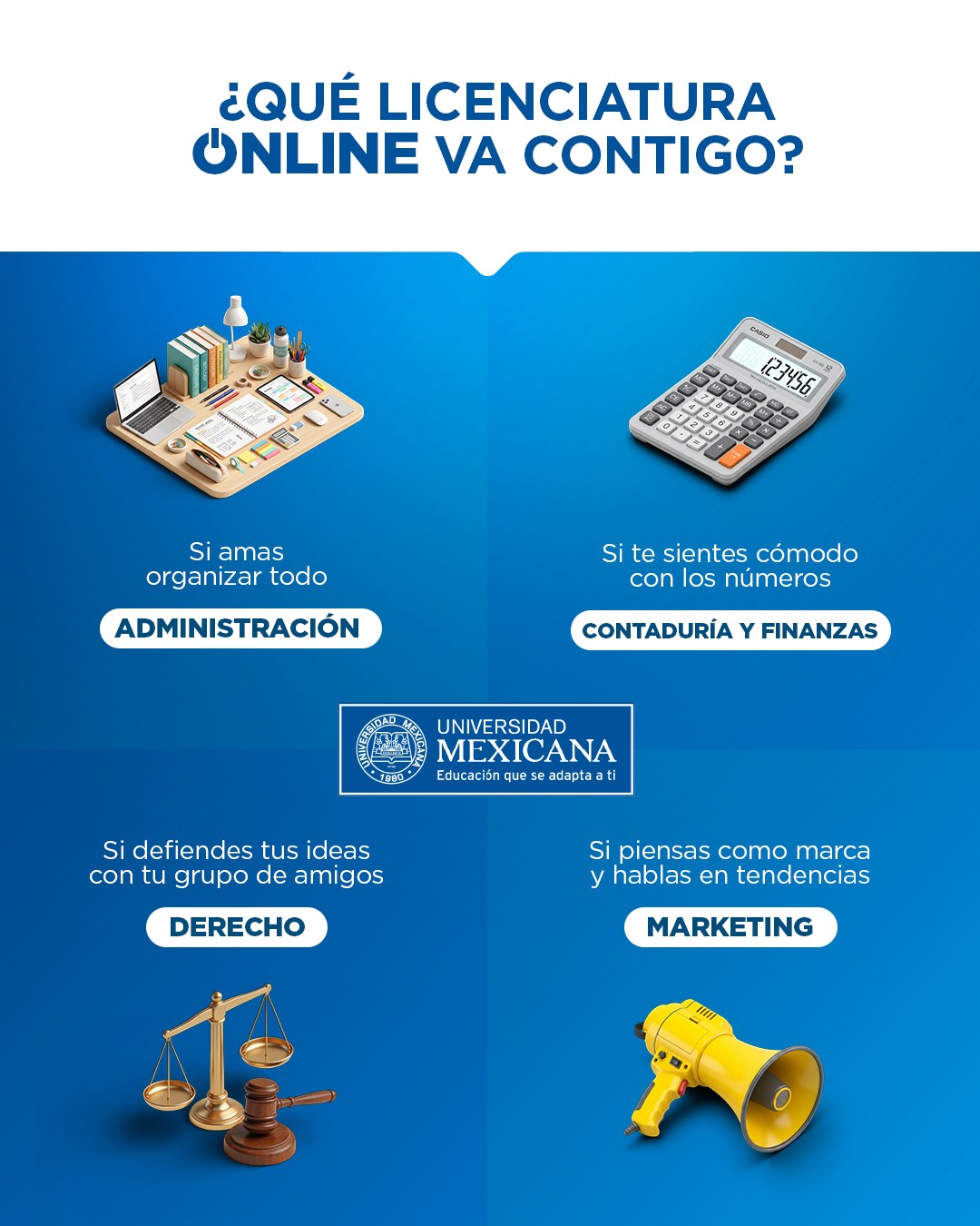 Universidad Mexicana Facebook ad: Tu forma de pensar, hablar y actuar ya…