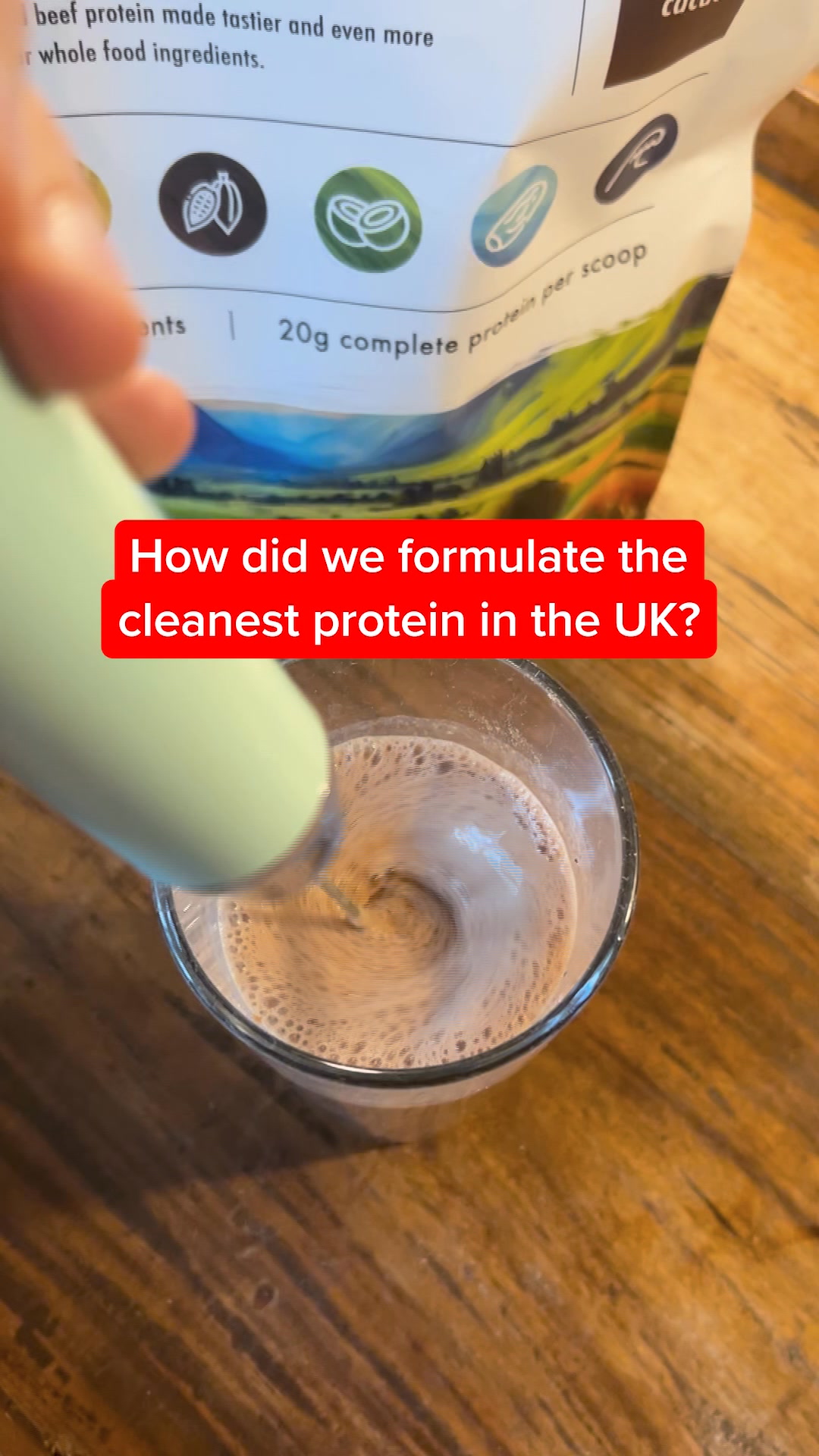 Onyst Facebook ad: Delicious protein, clean ingredients