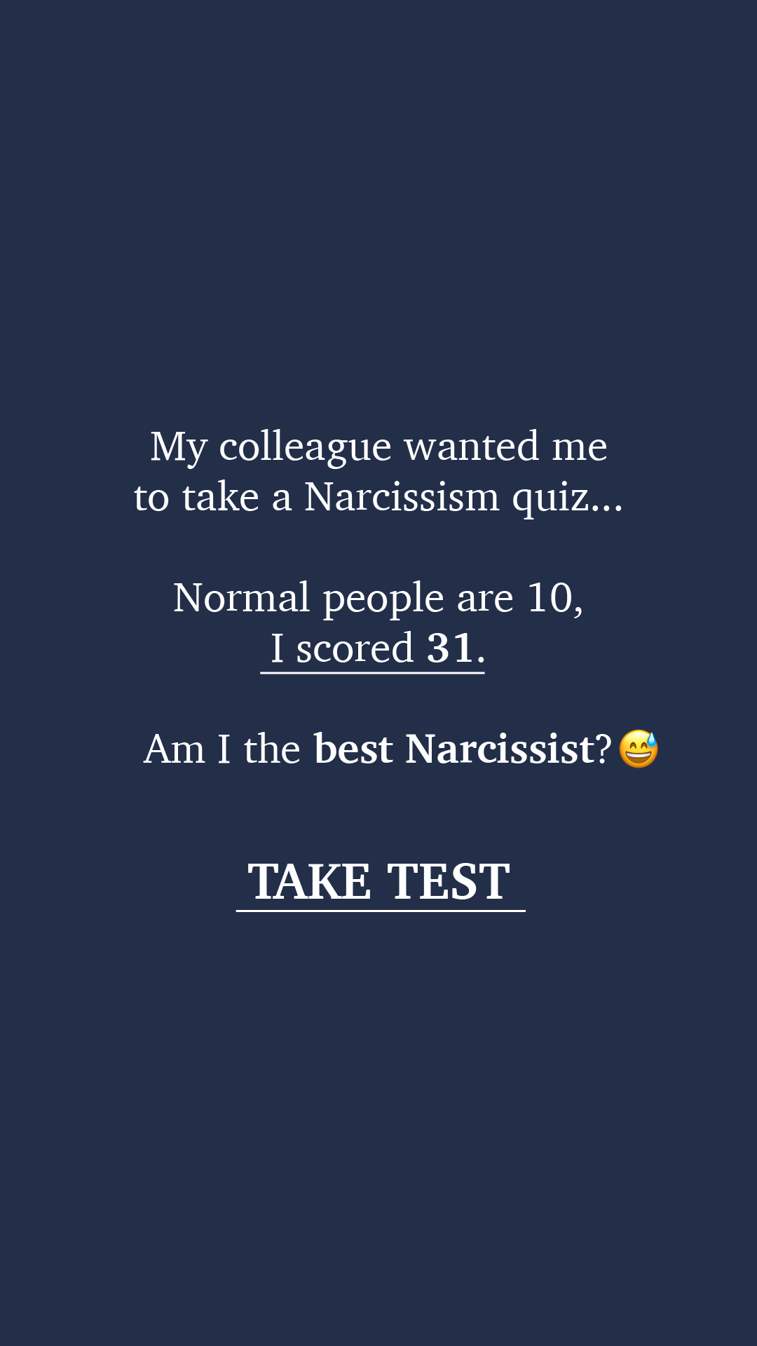 Personality Type Facebook ad