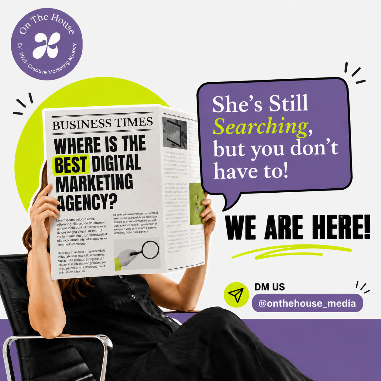 On The House Media Facebook ad: From content creation to performance marketing, we provide…