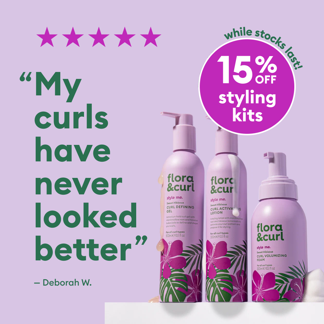 Flora & Curl Haircare Facebook ad: Obsessed with your curls, too!