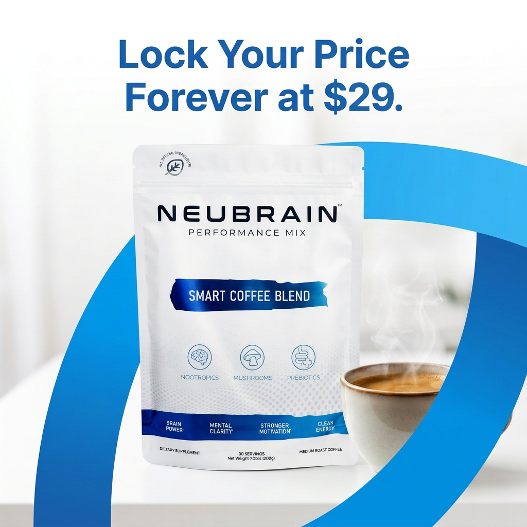 Mushroom Coffee Lovers Facebook ad: Lock In $29 Coffee For Life