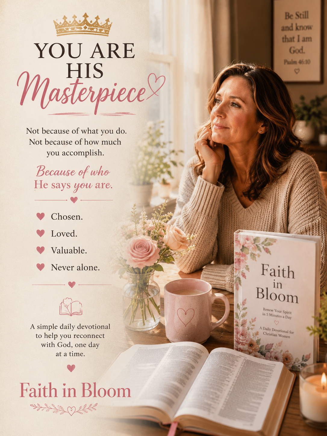 Vivesintencionoficial Facebook ad: Faith in Bloom is a gentle daily devotional created to…