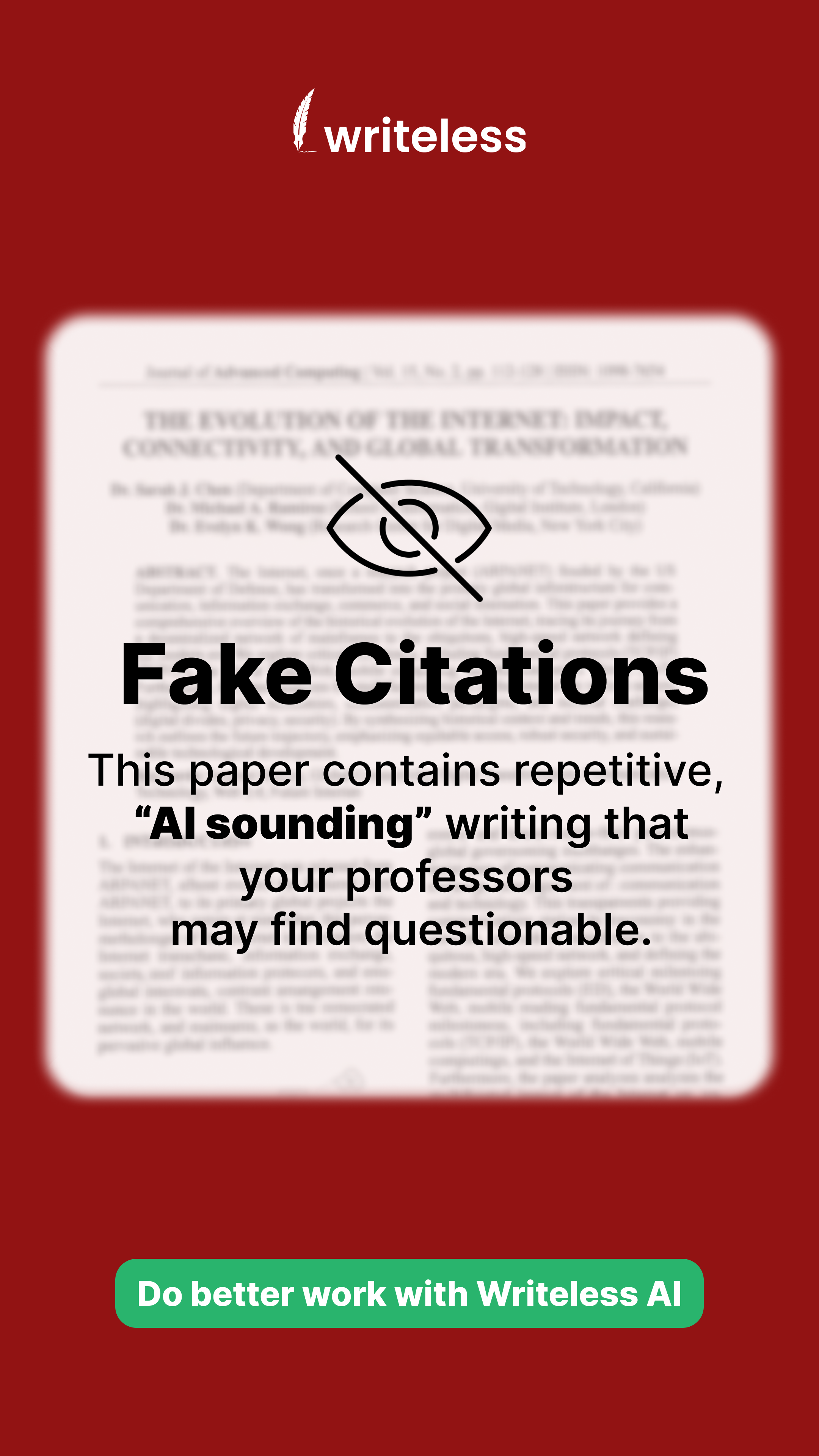Writeless AI Facebook ad