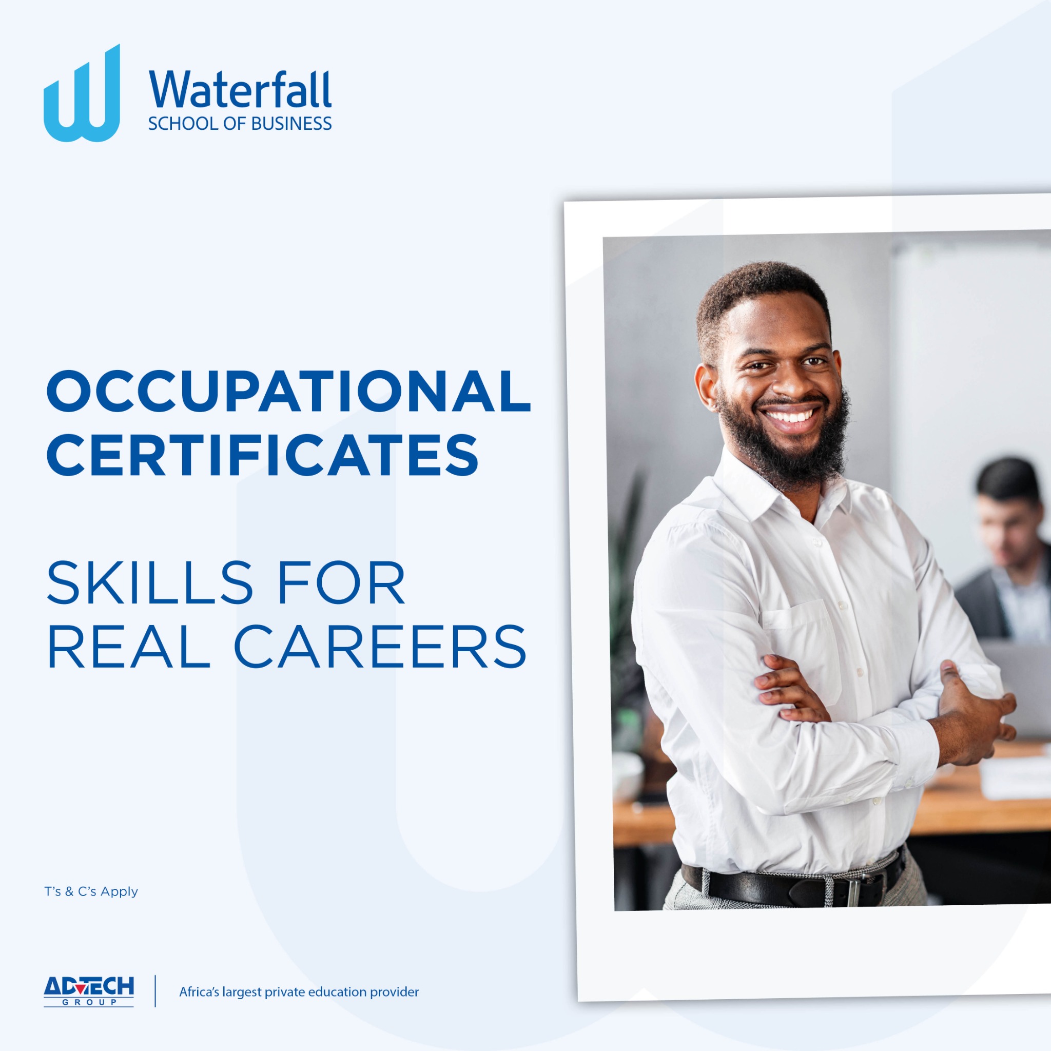 Waterfall School of Business Facebook ad