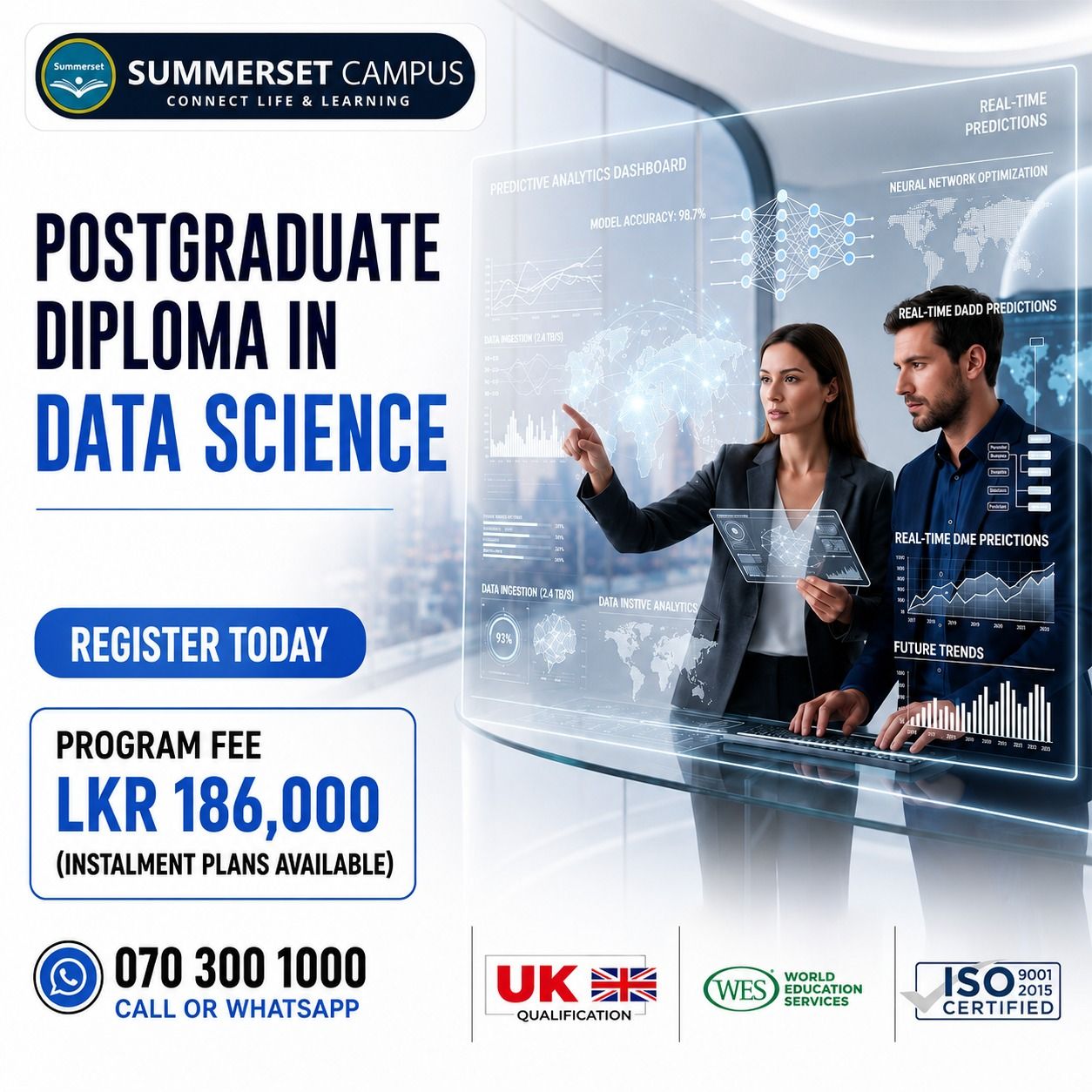 Summerset Campus Facebook ad: Become a UK Level 7 Qualified Data Science Professional in…