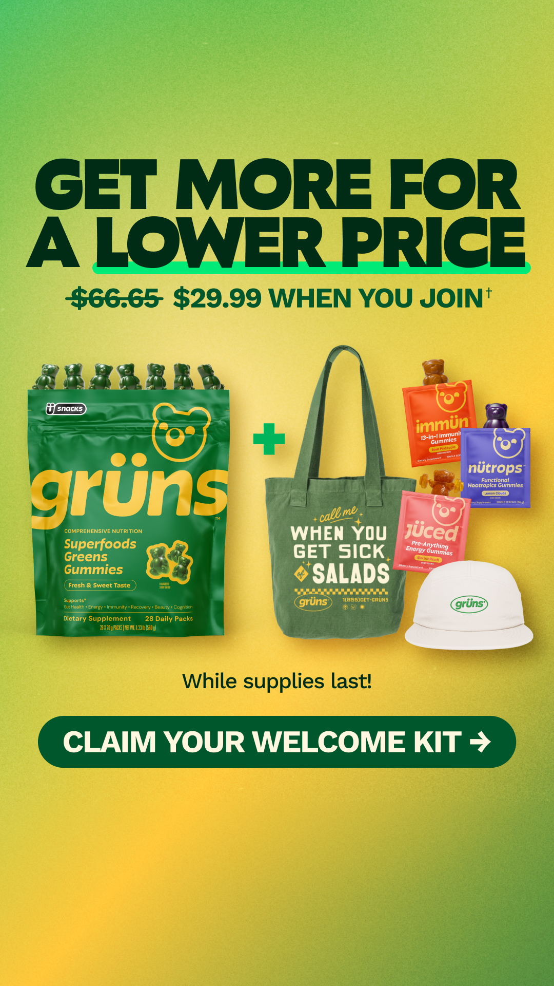 Grüns Facebook ad