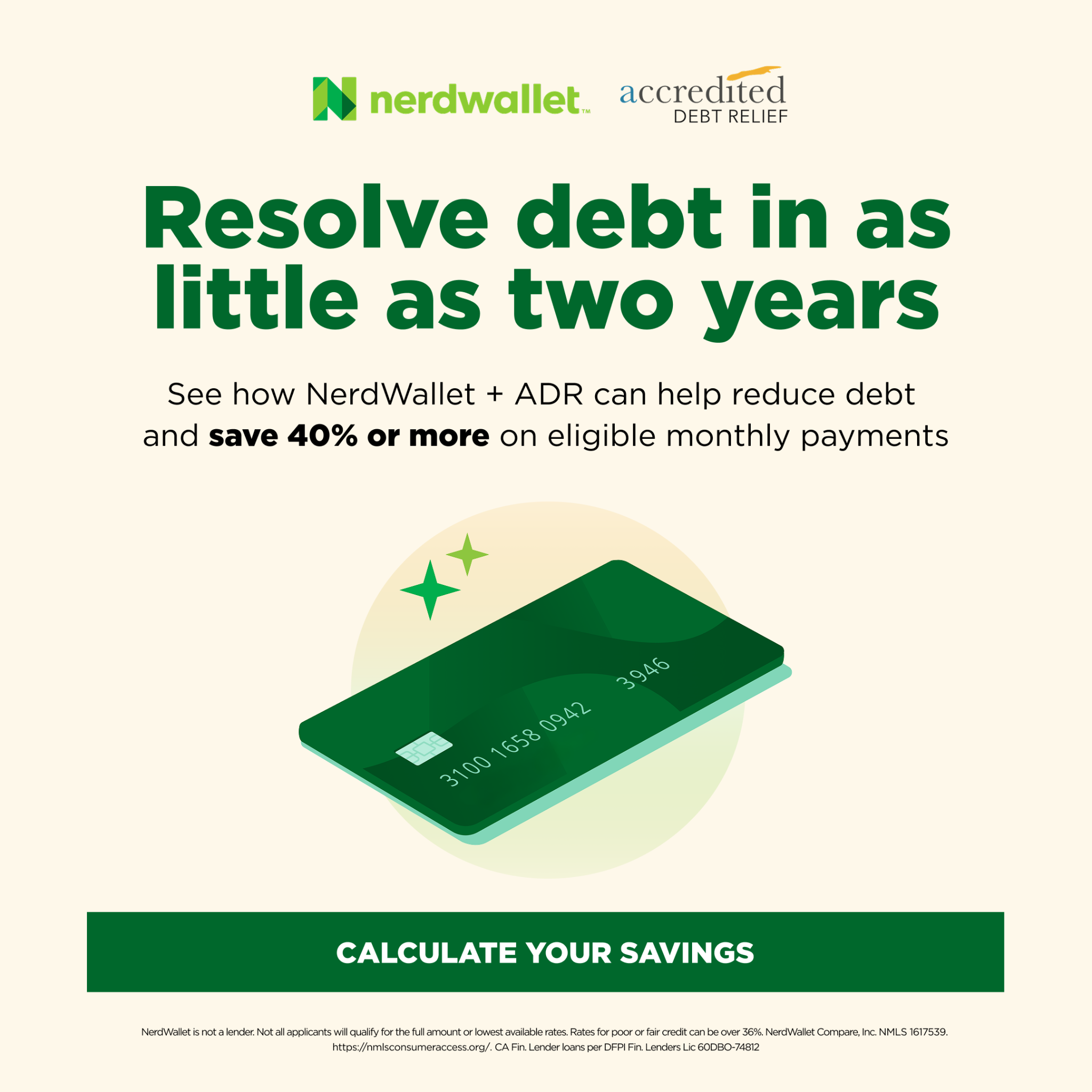 NerdWallet Facebook ad