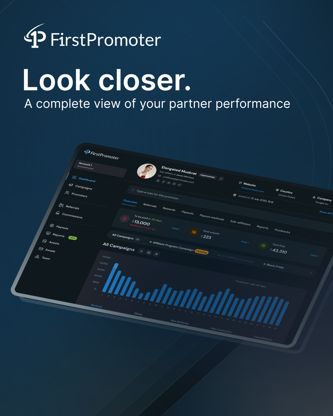 FirstPromoter Facebook ad