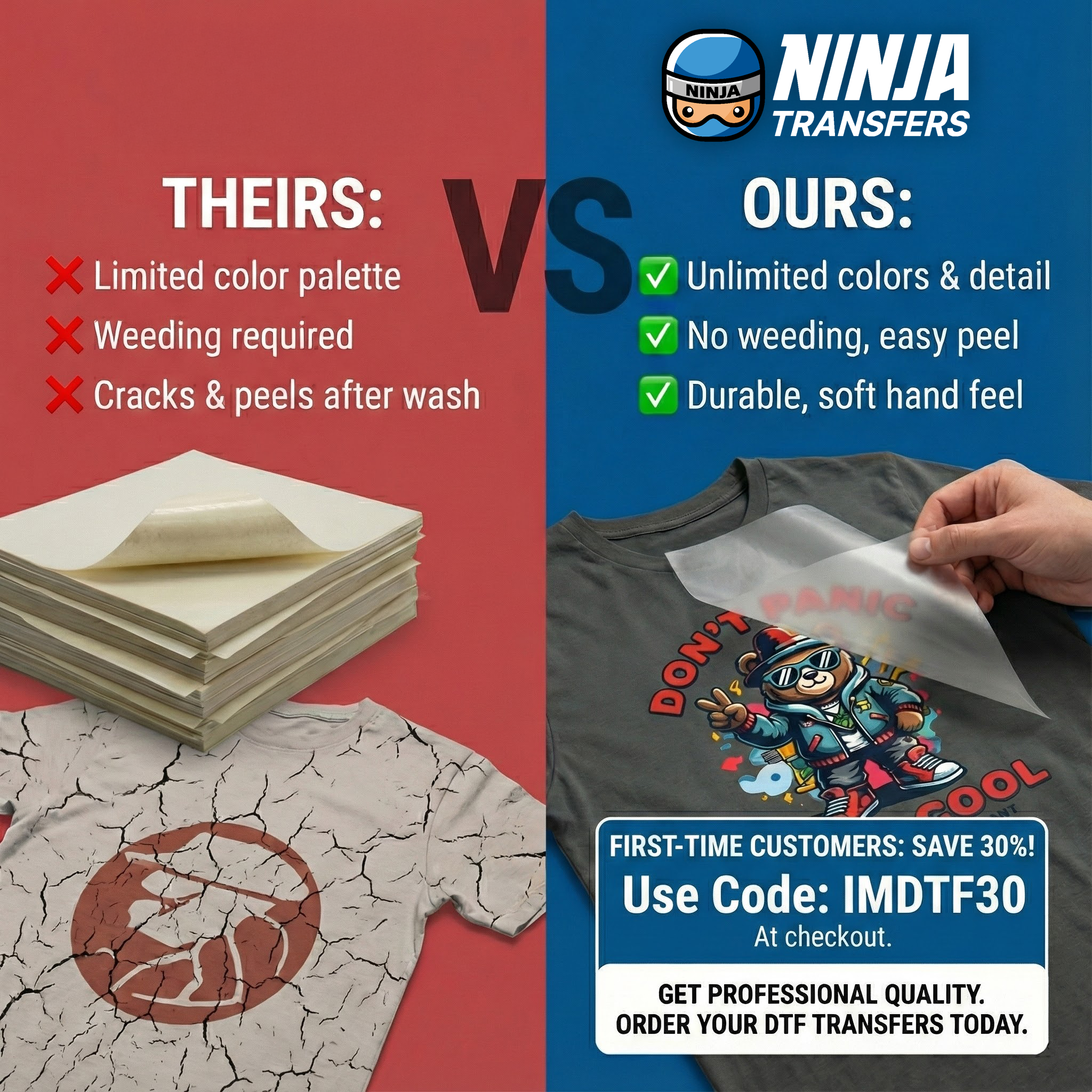 Ninja Transfers Facebook ad