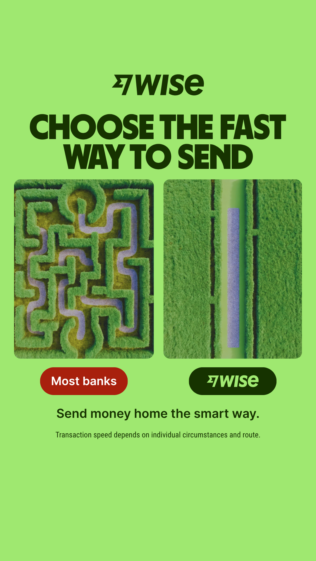 Wise Facebook ad