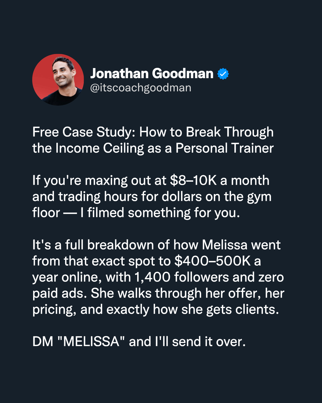 The Goodman Show Facebook ad