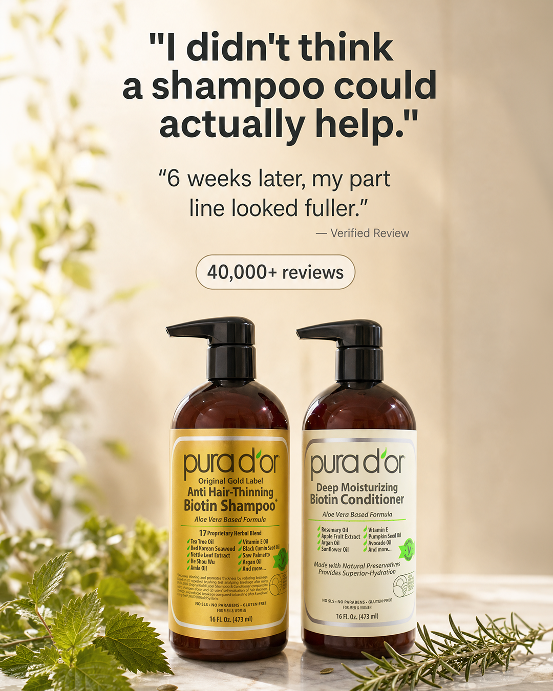 PURA D'OR Facebook ad