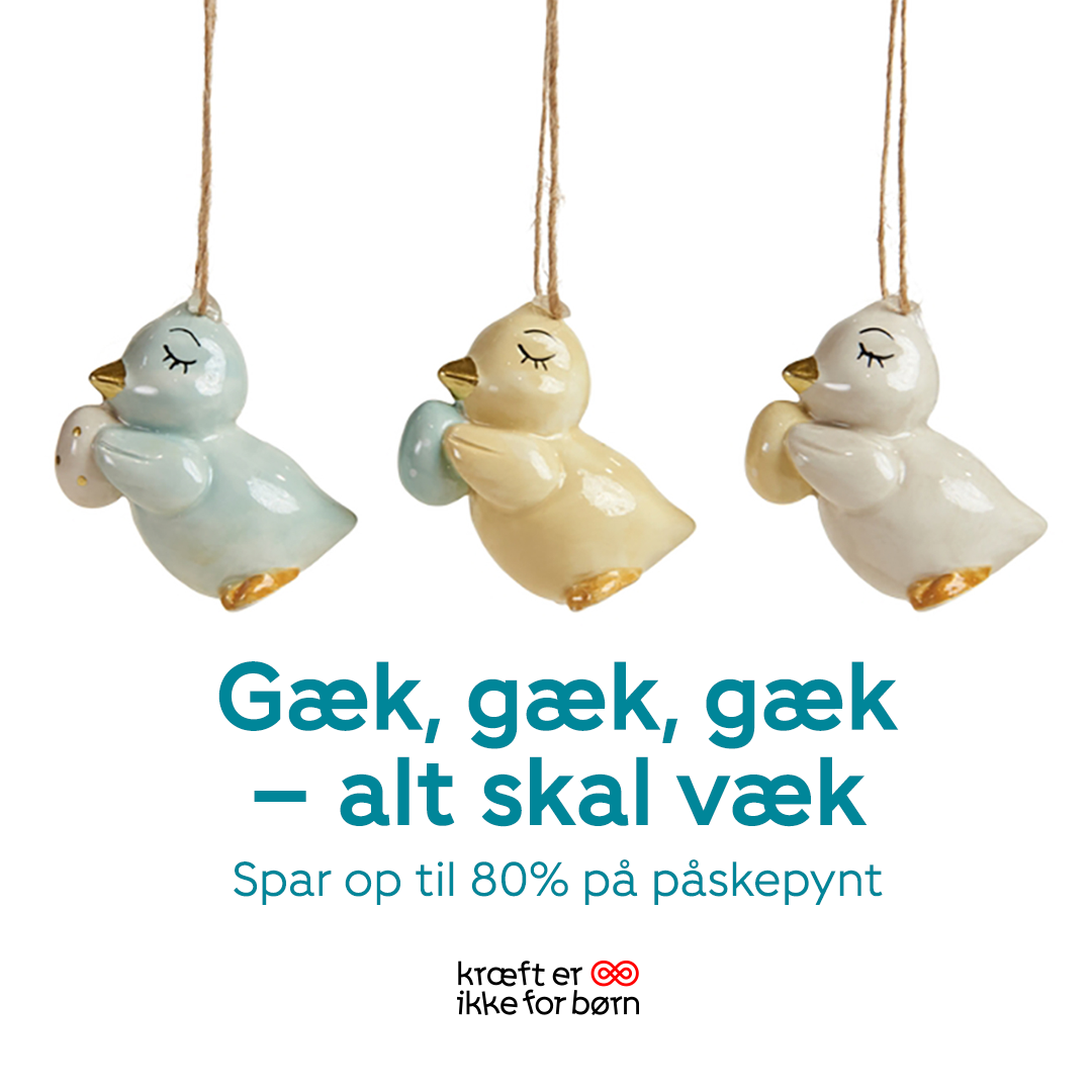 Kræftens Bekæmpelse Facebook ad: Vil du spare op til 80% på påskepynt?