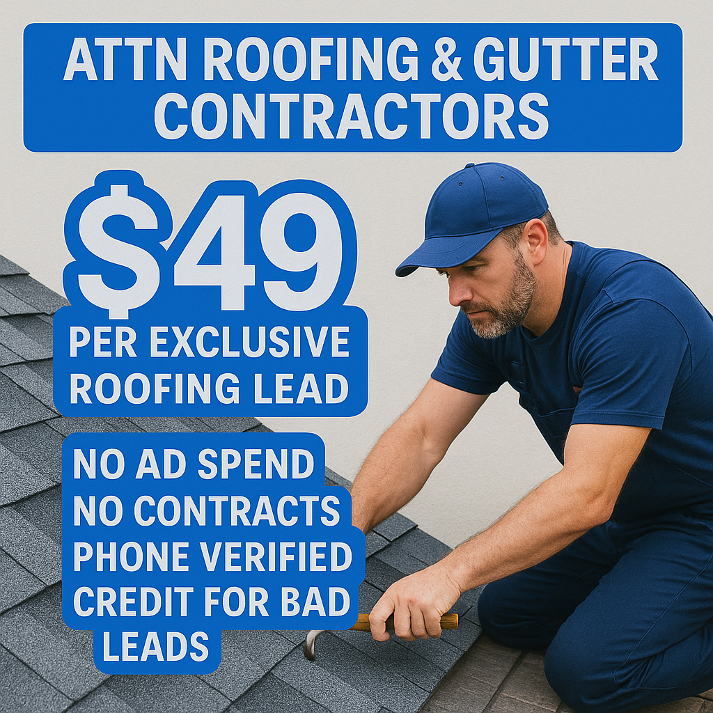 Home Service Leads Facebook ad: $49 Roofing & Gutter Leads