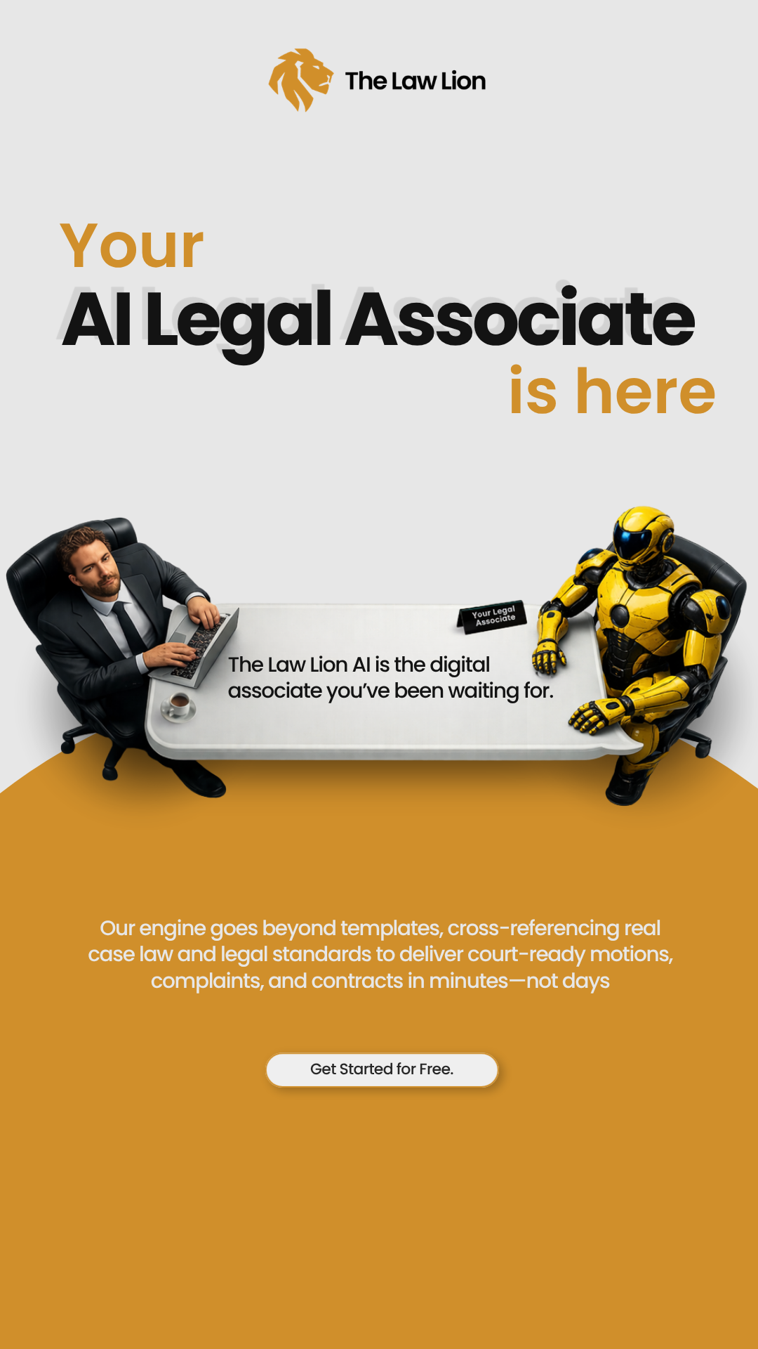 The Law Lion - Legal Writing Services Facebook ad from Apr 19, 2026