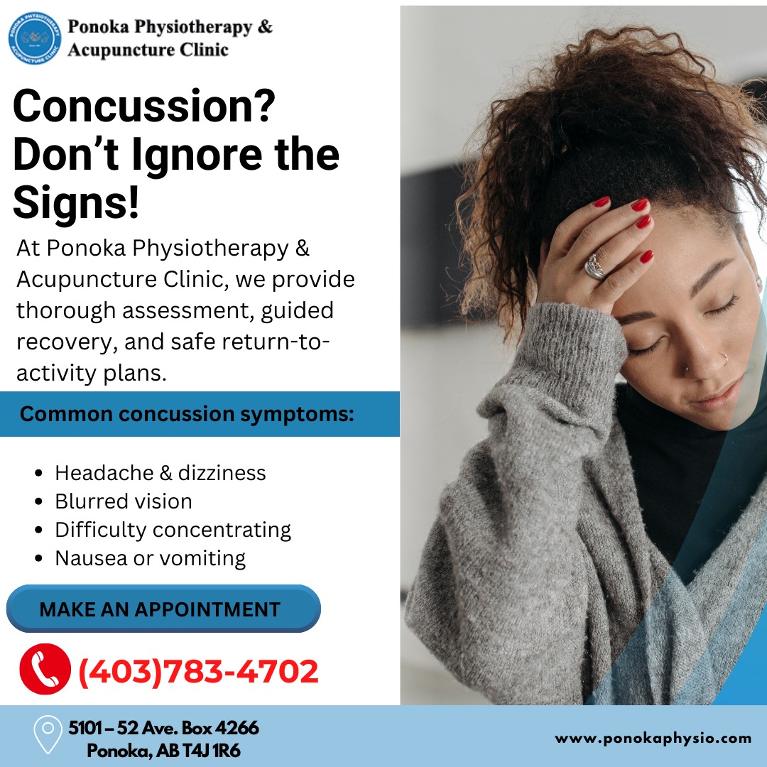 Ponoka Physiotherapy & Acupuncture Clinic Facebook ad: Have you or a loved one experienced a…