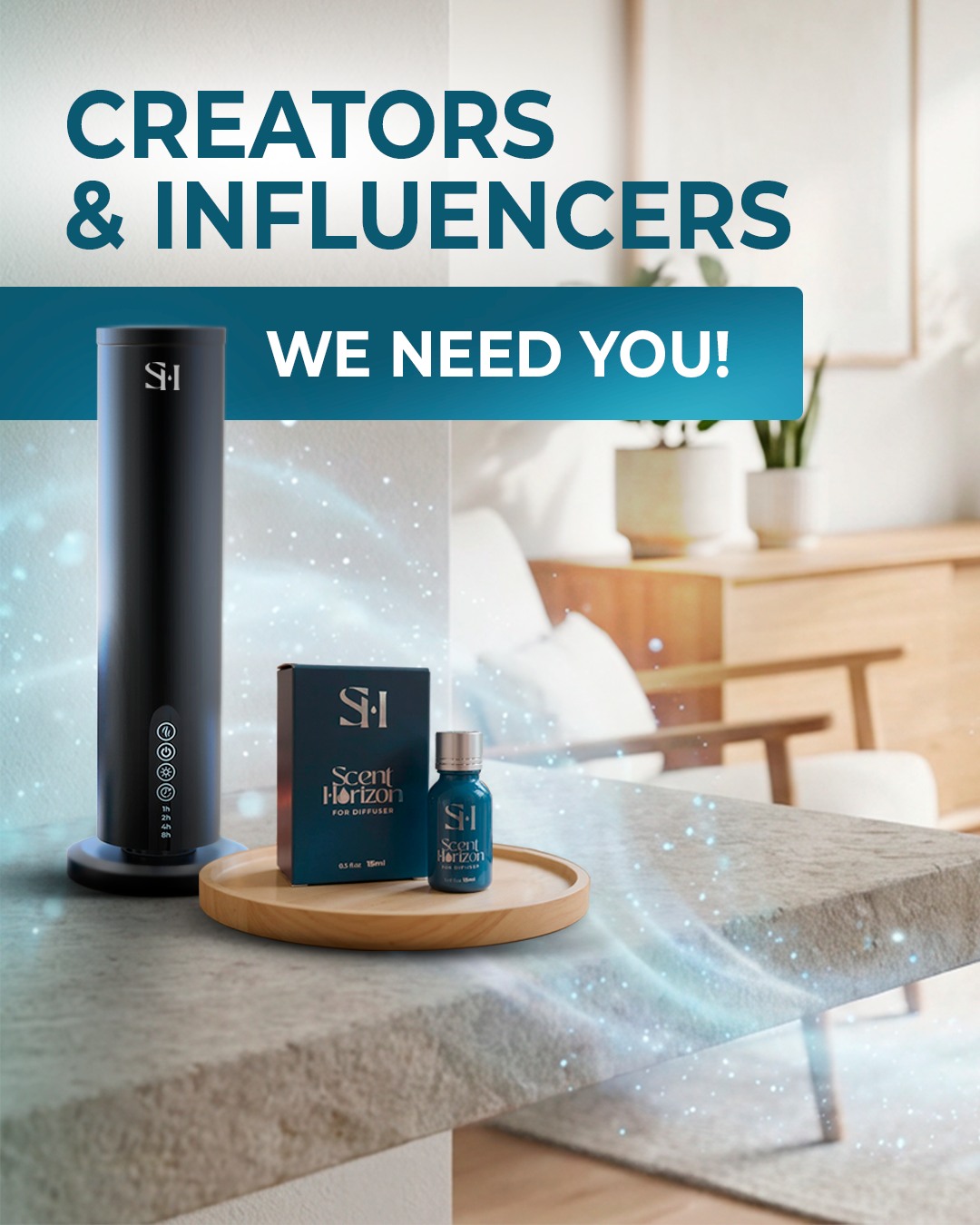 Scent Horizon Facebook ad: We’re launching now and we’re looking for creators…
