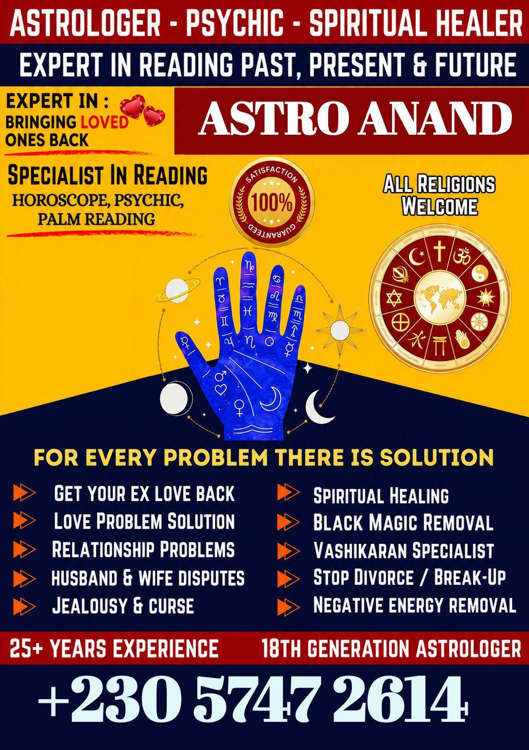 ASTRO ANAND Facebook ad: CONTACT US FOR PRIVATE AND CONFIDENTIAL CONSULTATION 5747…