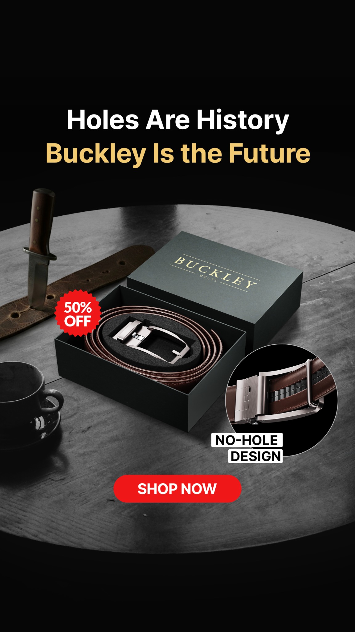 Buckley Belts Facebook ad