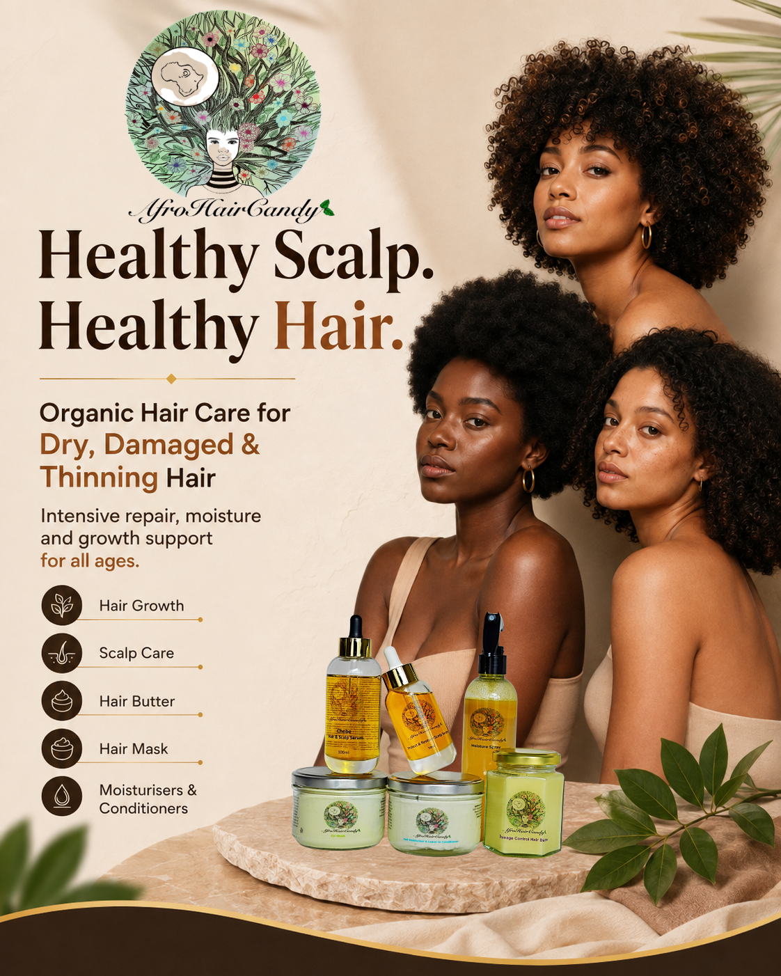 afrohaircandy Facebook ad: Proper Care, Healthy Hair