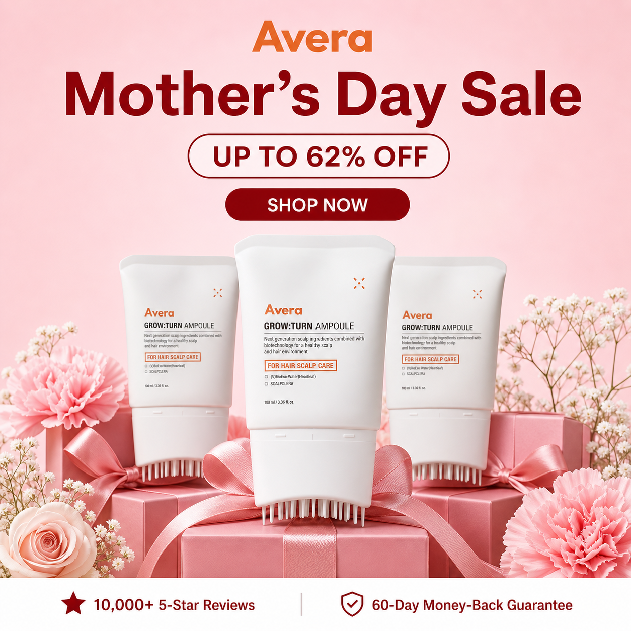 Avera Facebook ad: Korea's #1 Hair Growth Serum