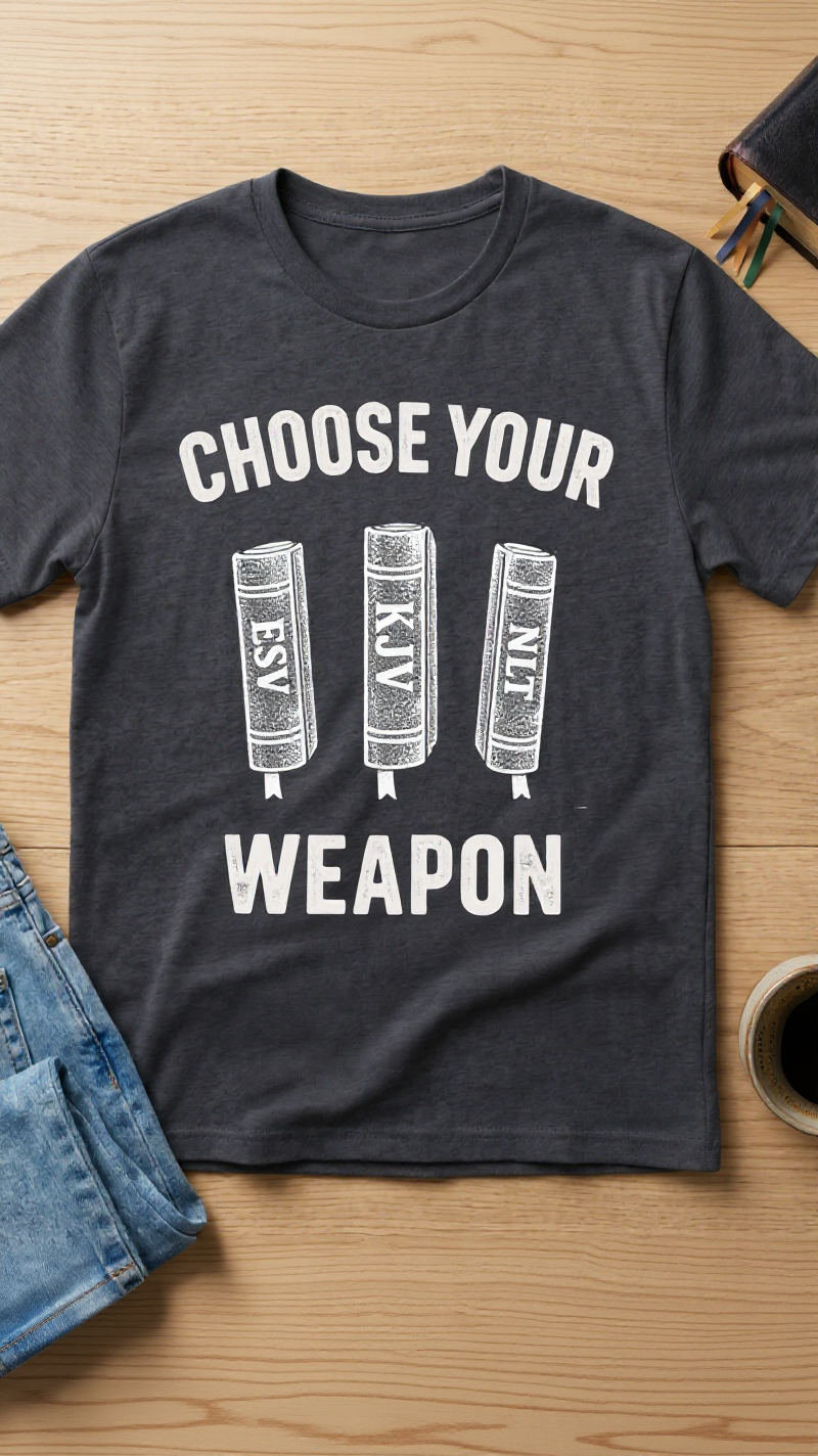 Logos & Laughs Facebook ad: NEW Bible T-Shirts!