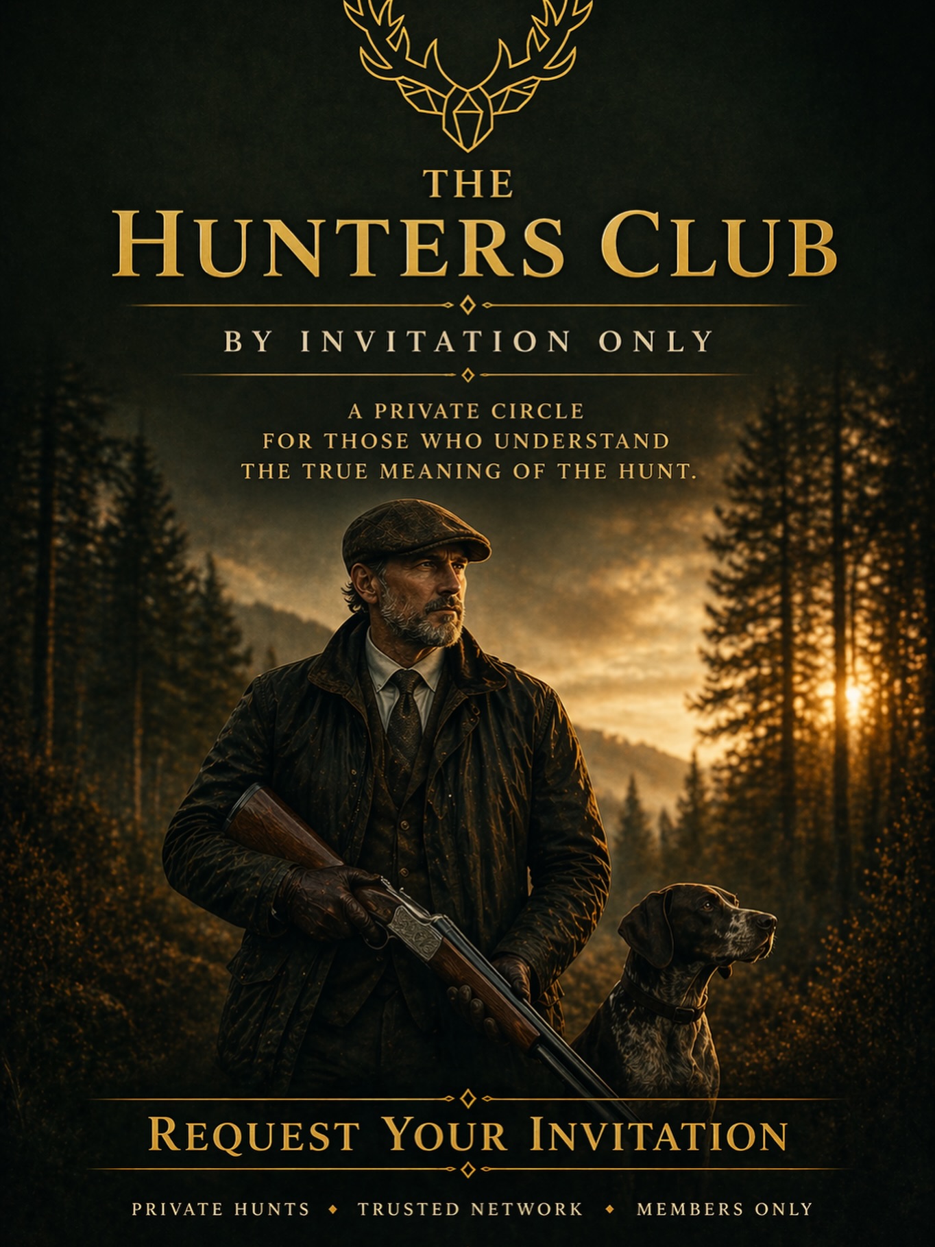 thehuntersclub_net Facebook ad: Nicht jeder gehört hierher.
