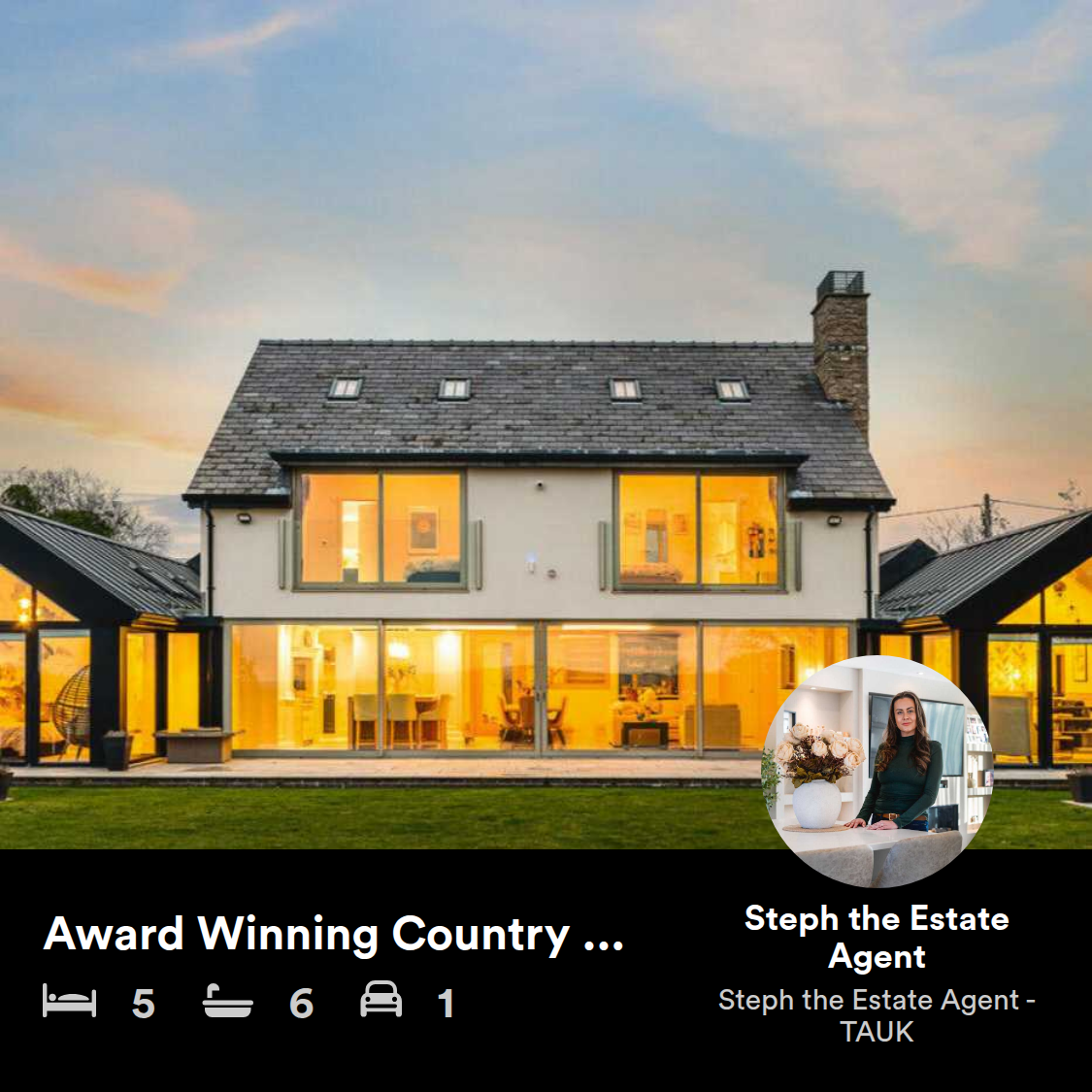 Steph the Estate Agent Facebook ad: Award Winning Country Home