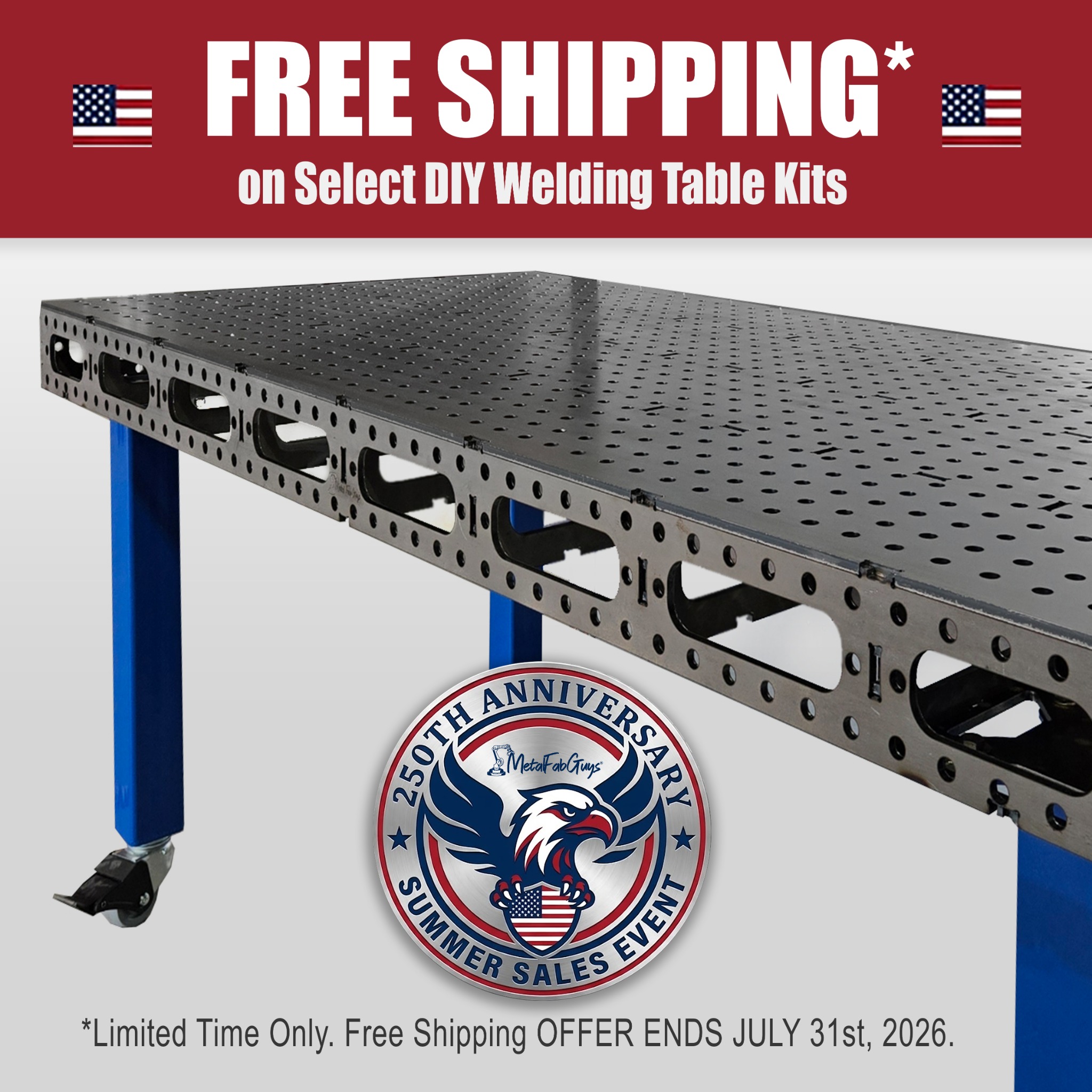 Metal Fab Guys Facebook ad: Back In Stock! +FREE SHIPPING