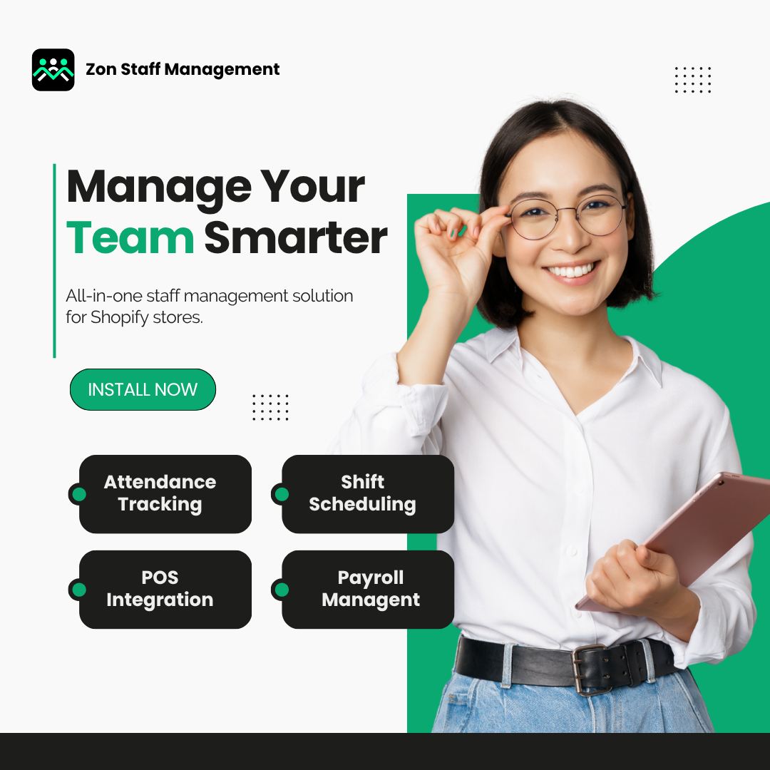 Zon Staff Management Facebook ad: Simplify Staff Management for Shopify POS