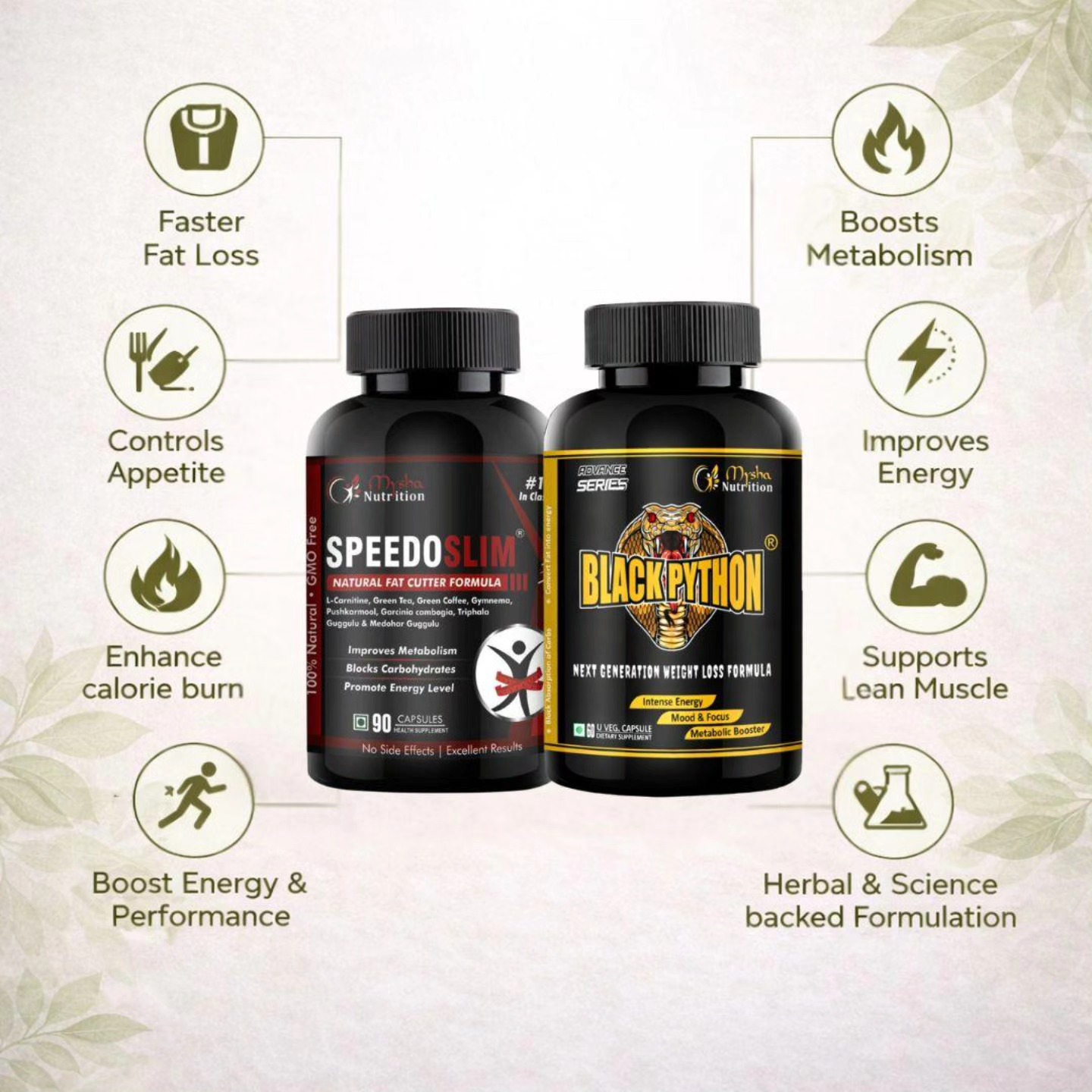 Mysha Health World Facebook ad: Commit To Fitness, See The Difference.
