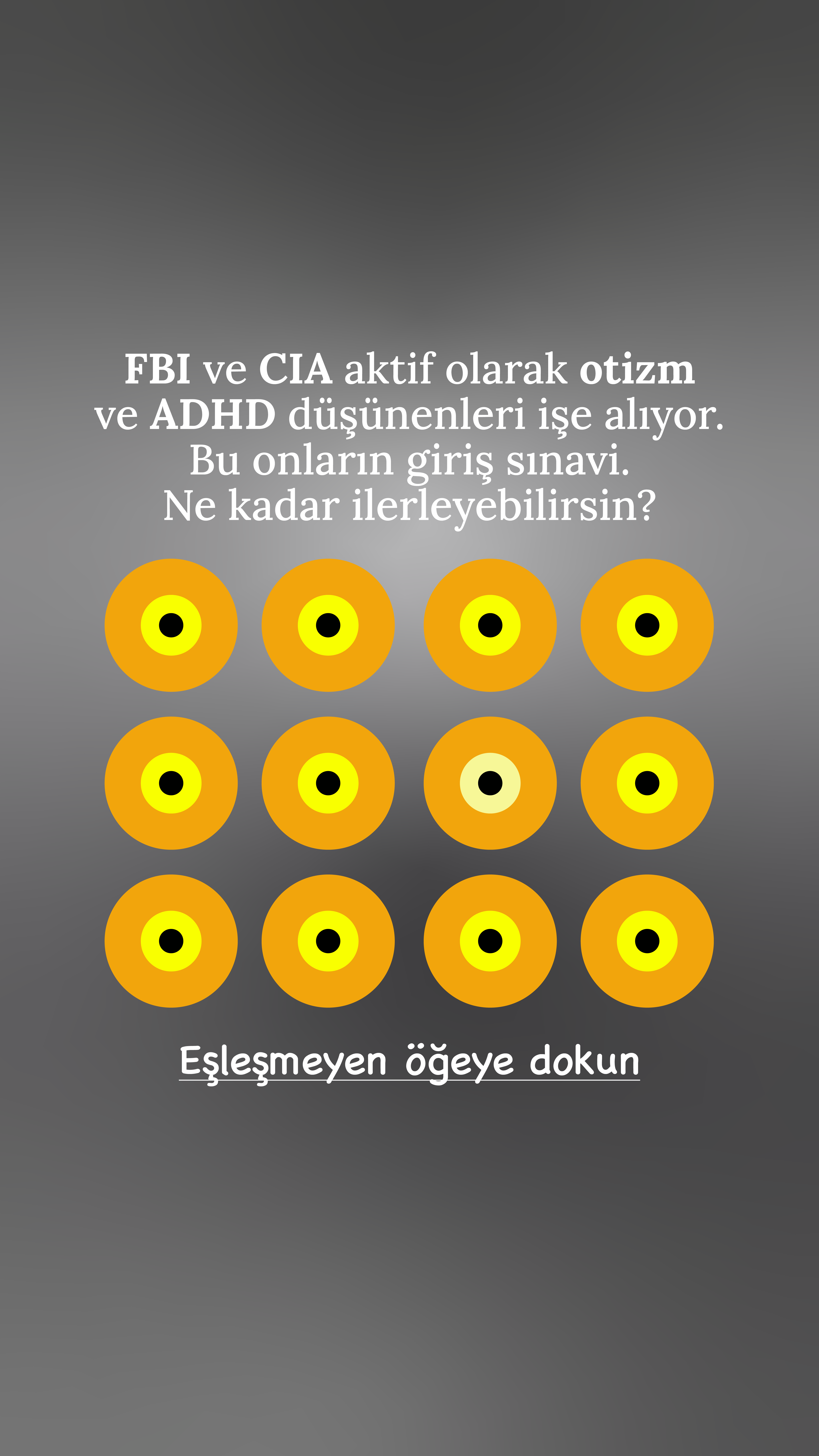 International Brain Test Facebook ad