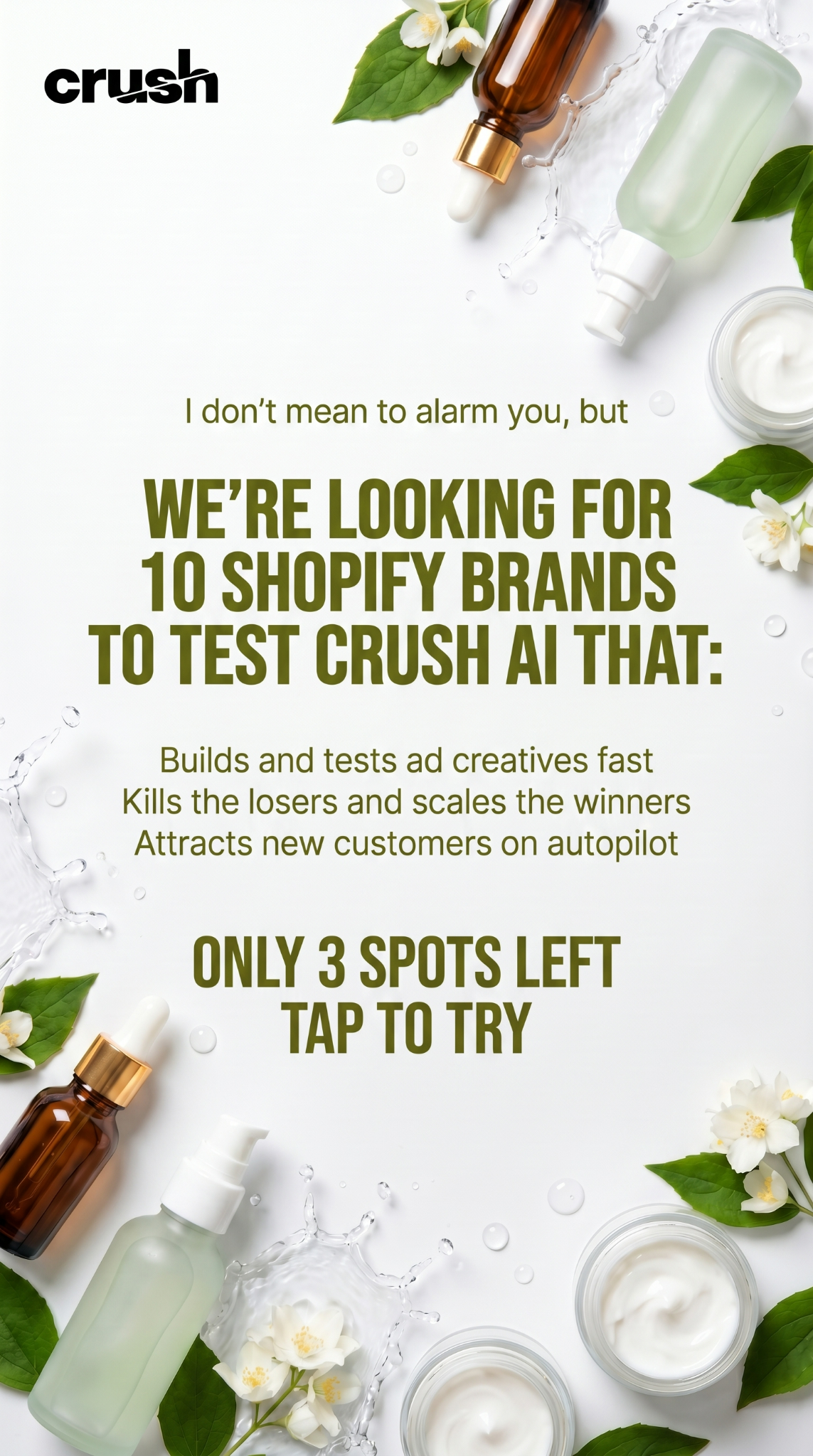 trycrush.ai Facebook ad